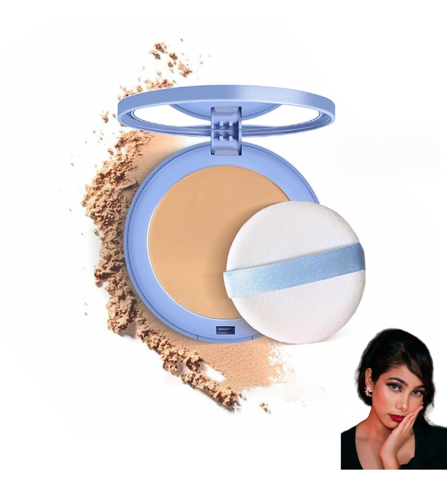 Oil Control Face Pressed Powder - Matte Smooth Flawless Setting Makeup | Waterproof Long Lasting #03 Pure Beige - Buy Online on GoSupps.com