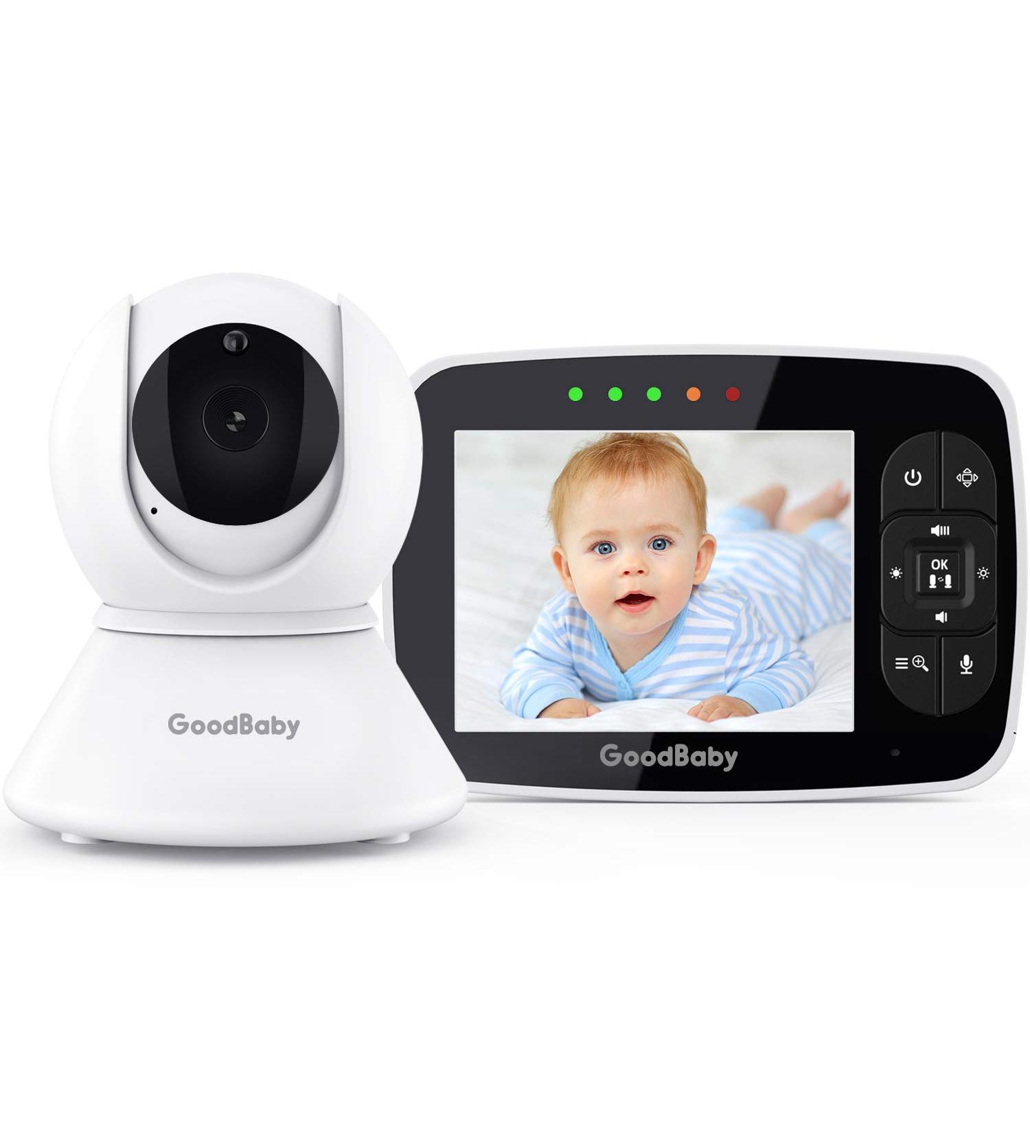 Remote Pan-Tilt-Zoom Baby Monitor | 3.5 Large Screen, Night Vision, Two-Way Talk, Room Temperature, Lullabies | 960ft Range - Buy Online on GoSupps.com