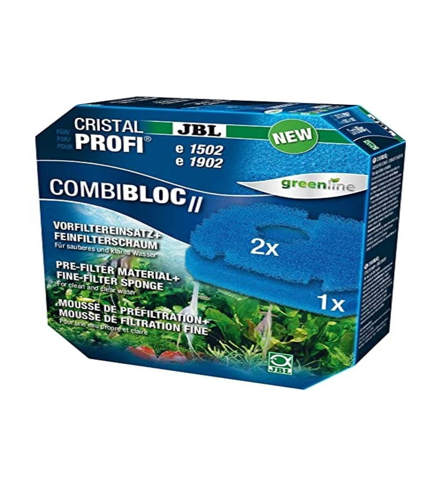 JBL Combibloc II Cristalprofi E 6028900 pre -filter insert and fine filter foam for Cristalprofi E1502/E1902 3 filter inserts single