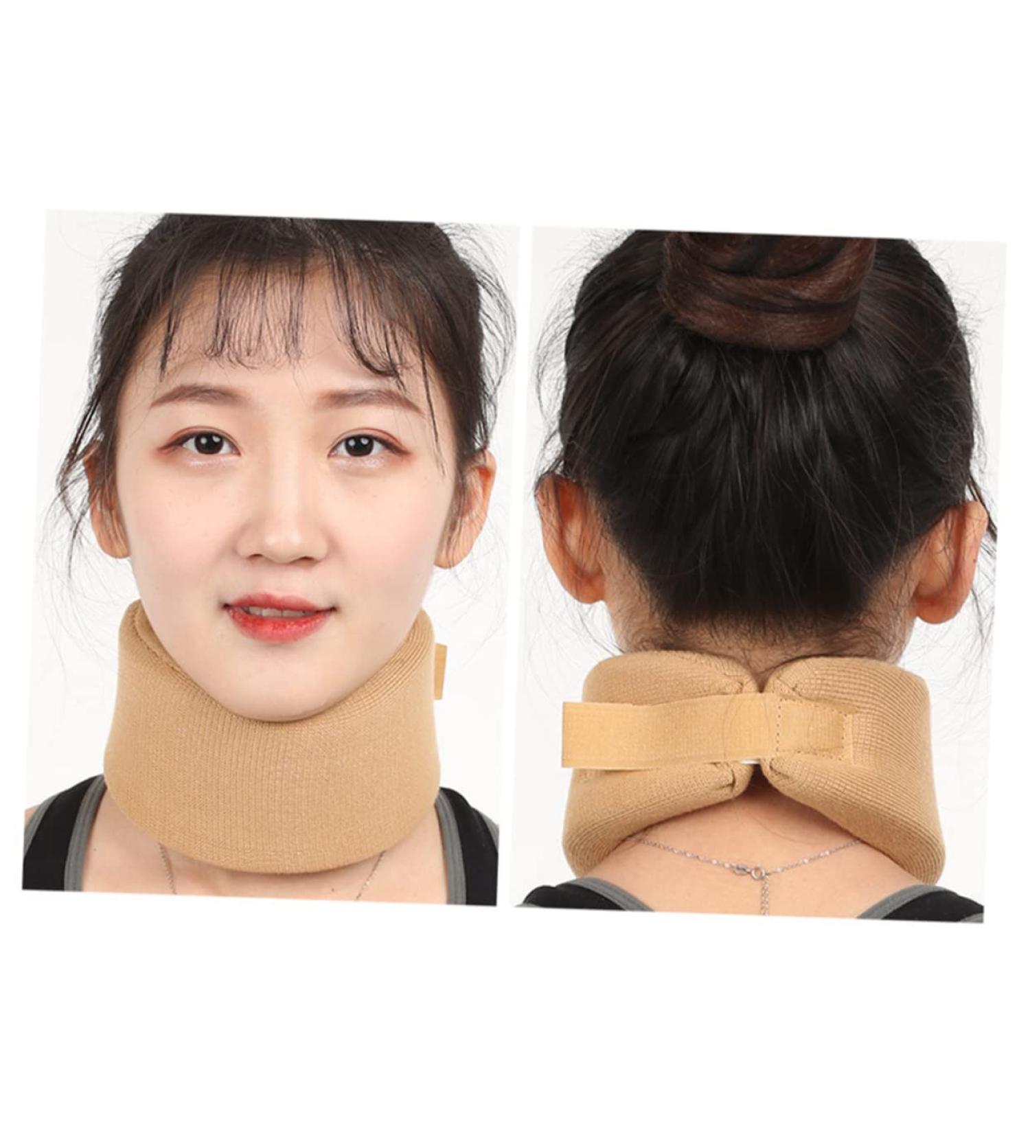 FOMIYES Neck Brace - Soft Foam Supporter for Posture & Spine Stabilization Unisex Khaki - Neck Guard Orthotics - Buy Online on GoSupps.com