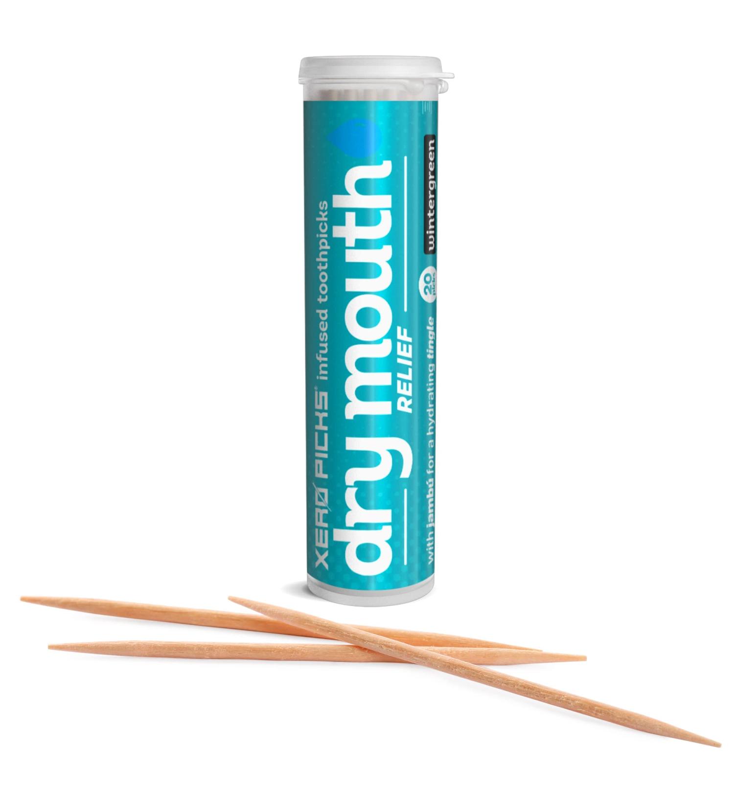 Xero Picks Dry Mouth - Wintergreen Infused Toothpicks for Fresh Breath & Dry Mouth Relief - Buy Online on GoSupps.com