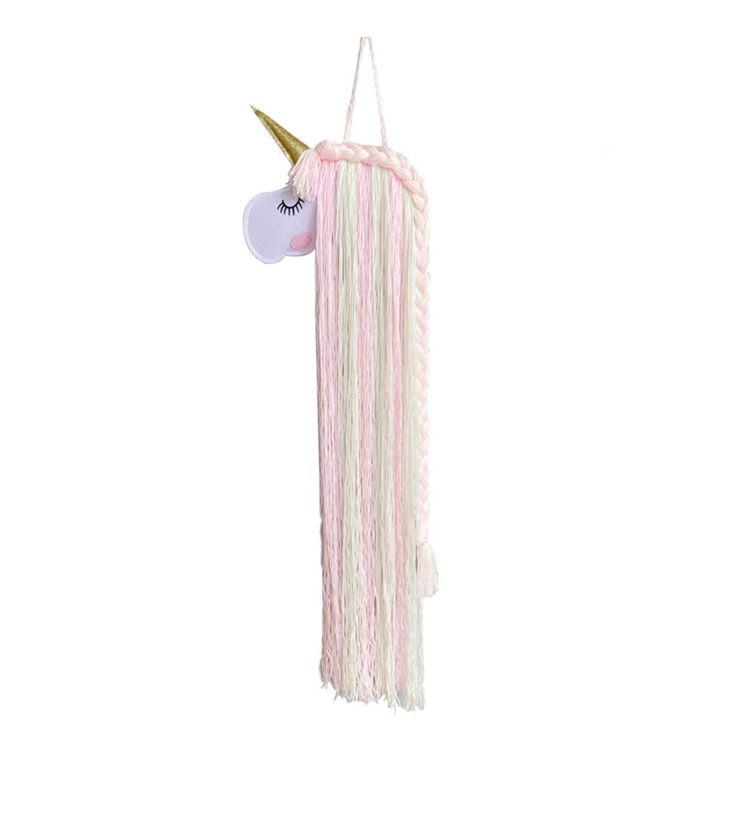 Girls Unicorn Hair Clipping Holder - Cute Wall Decoration & Organizer for Hair Clips Bows & Headbands | Perfect for Children's Rooms - Buy Online on GoSupps.com
