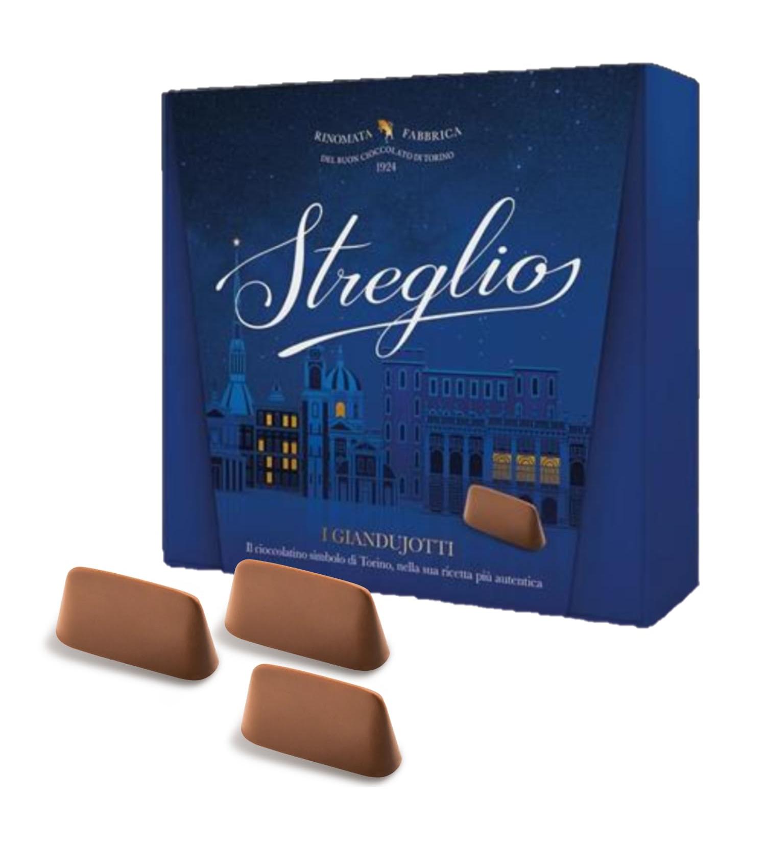  Streglio Streglio | Giandujotti Hazelnuts and Cocoa Gift Box - 190 Gr | Packaging Chocolates Giandujotto Hazelnuts Piedmont IGP - Buy Online on GoSupps.com