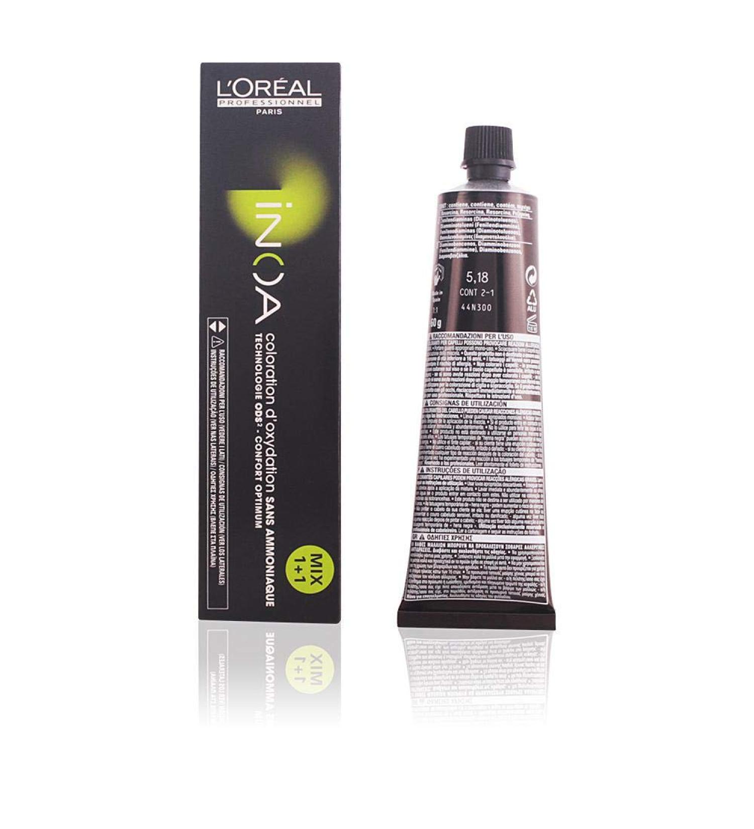 L'Or al Professionnel Inoa 5.18 Light Brown Ash Mocha 60ml - Buy Online for International Shipping - Buy Online on GoSupps.com