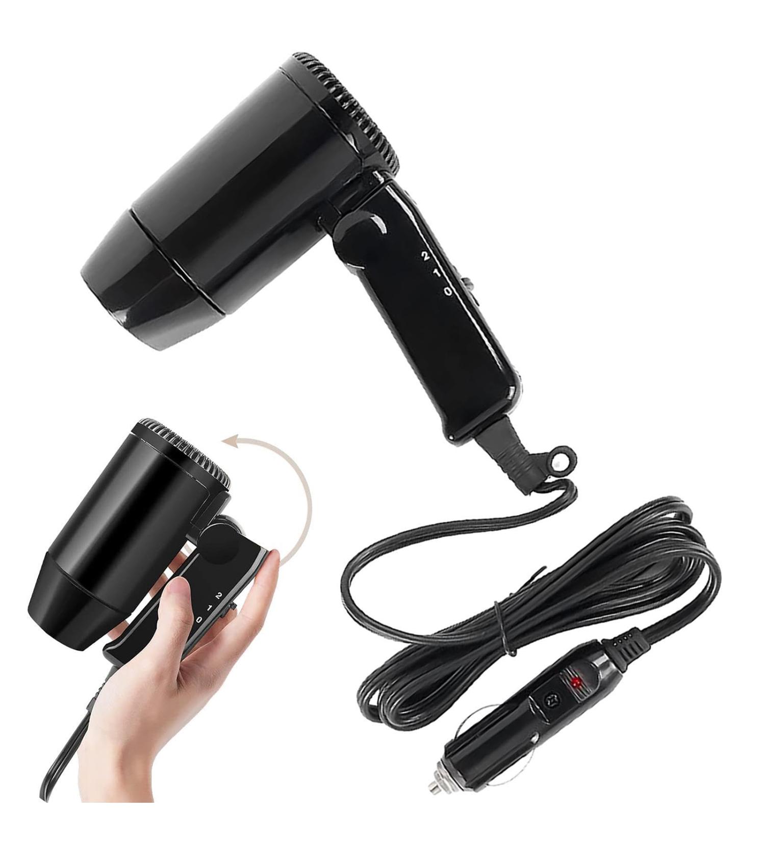 Car Blow Dryer | Travel Hair Dryer| Portable hair Dryer|Hair Styling Tool Blow Dryer 12V Car Hot&Cold Folding Hair Dryer For Travel Cam per Auto Convertible Car For Women Men - Buy Online on GoSupps.com