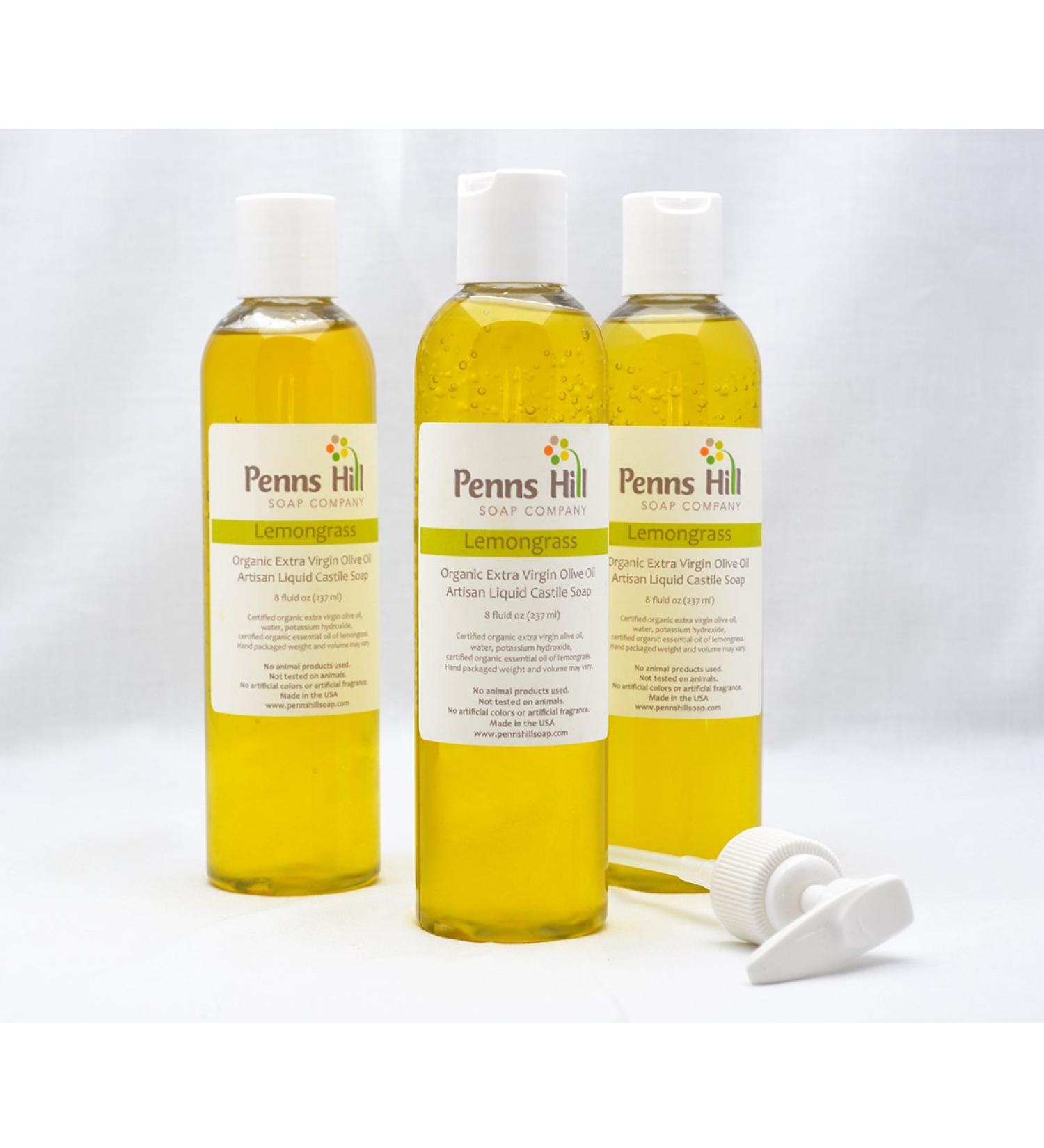 Organic Liquid Olive Oil Castile Soap (Lemongrass)