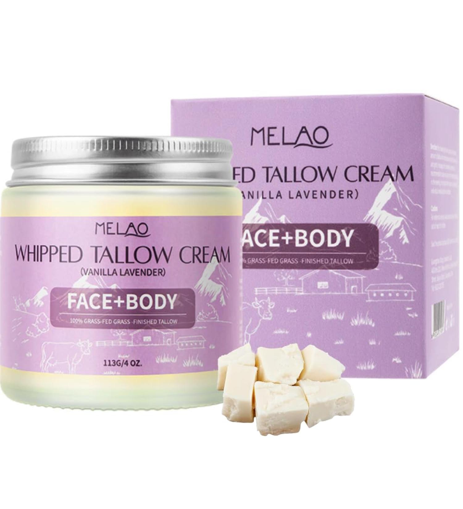  JEMPET Beef tallow moisturizing cream for the skin - Sebum balm for the body - Moisturizing cream for face and body (113 g vanilla-lavender) - Buy Online on GoSupps.com