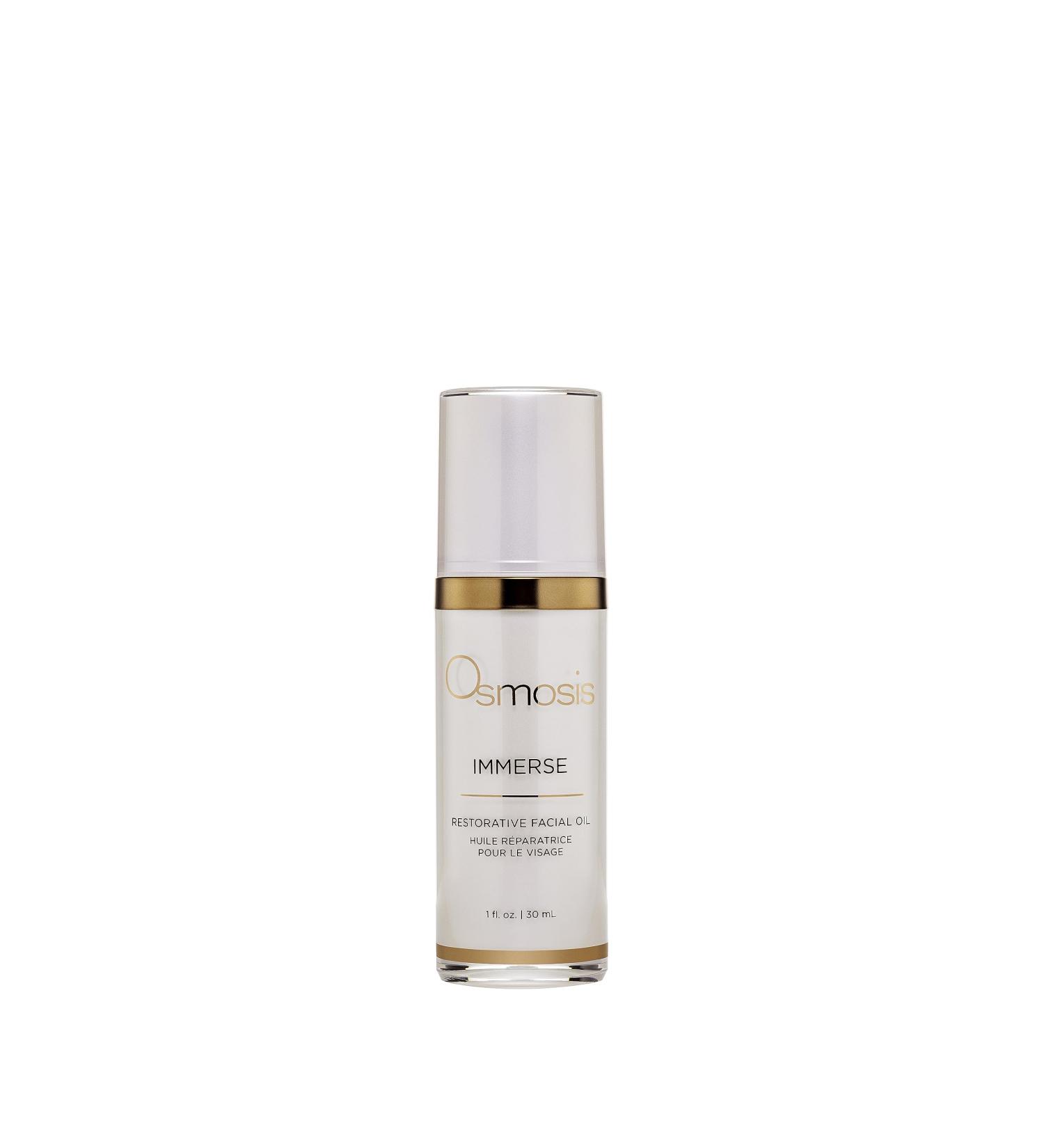 OSMOSIS IMMERSE Restorative Hydrating Facial Oil with Emu Oil Raspberry Seed Oil and Calendula Flower 1 Fl Oz