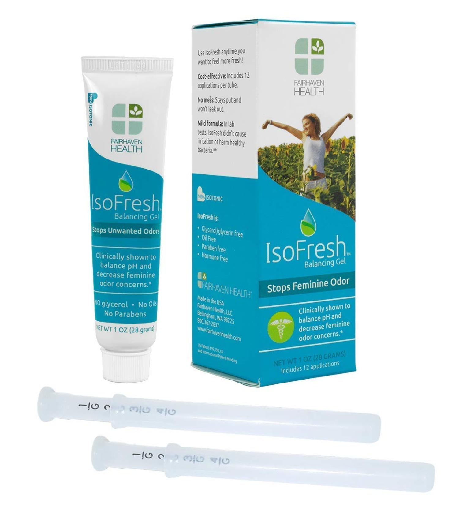 Fairhaven Health IsoFresh Vaginal pH Balance Gel - Stop Feminine Odor & Yeast Imbalance - Paraben-Free & Naturally Derived - 12 Applications - Buy Online on GoSupps.com