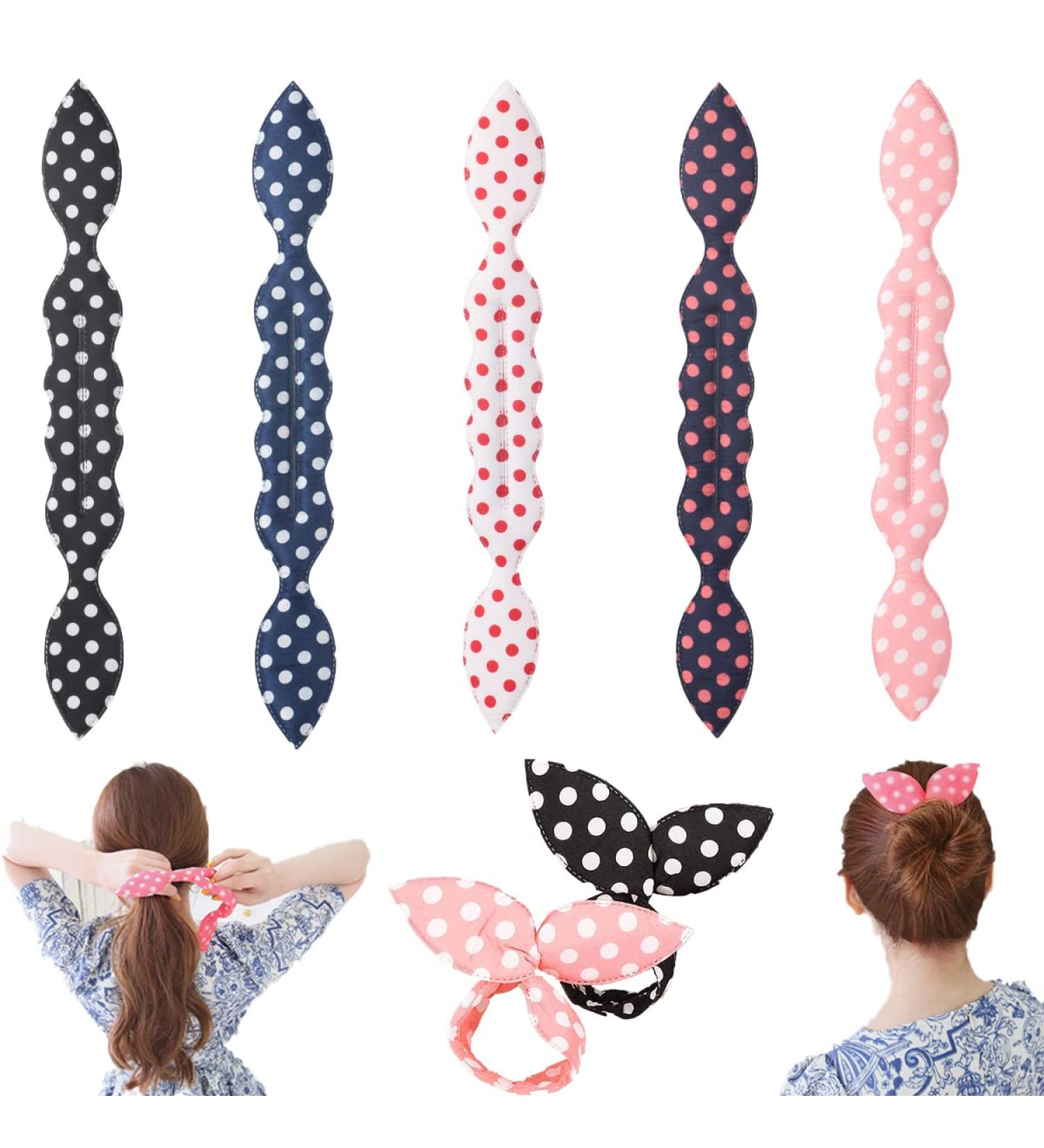 5-Piece Hairstick Bun Maker Set | Flexible Donut Roll Tools for Effortless Hair Styles | Perfect for Women & Girls - Buy Online on GoSupps.com