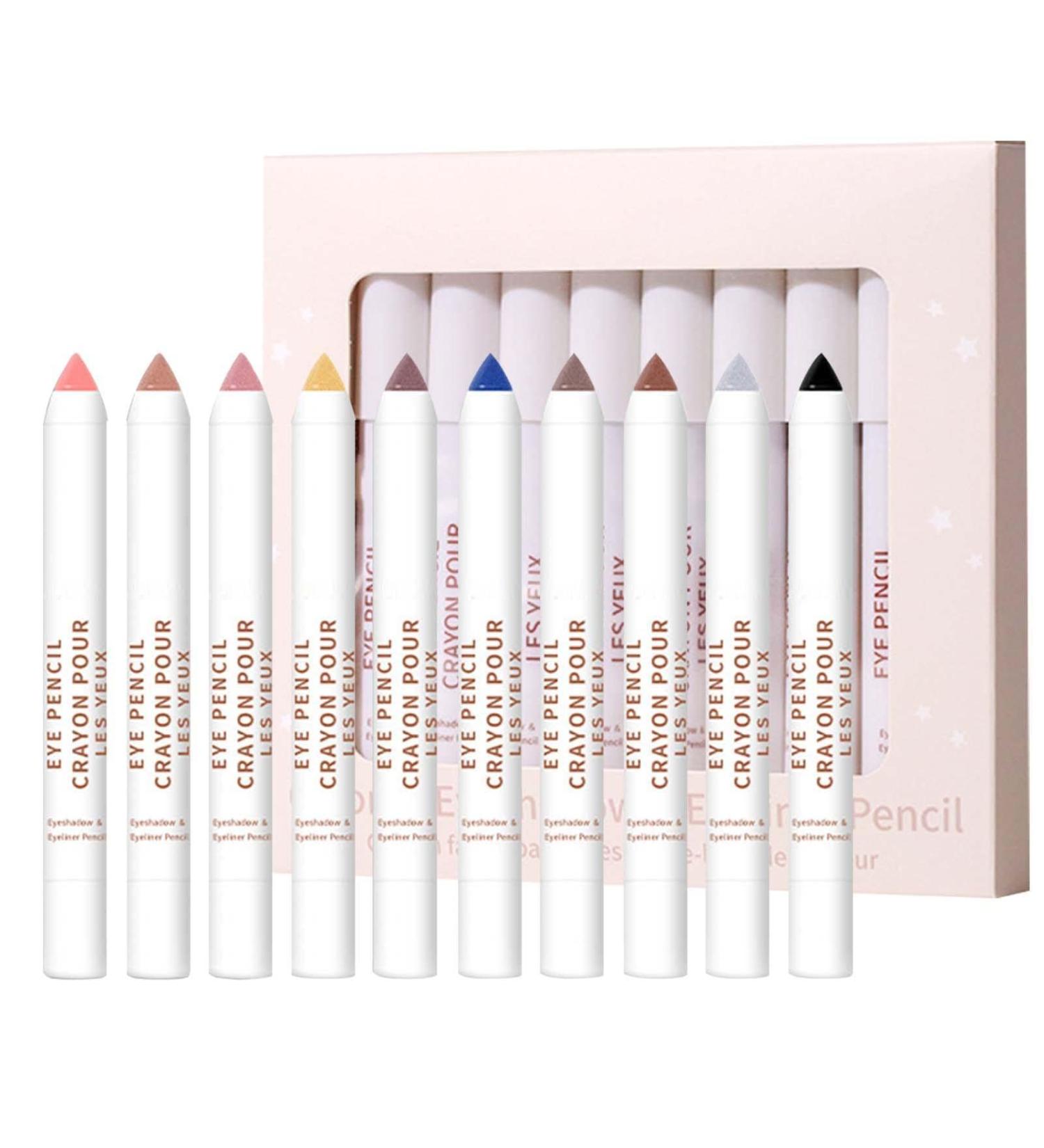 Eyeshadow Stick Set Soft Matte Shimmer Eye Shadow Pencil with Creamy - Long Lasting Eye Shadow Highlighter Stick Makeup Pencil for B - Buy Online on GoSupps.com