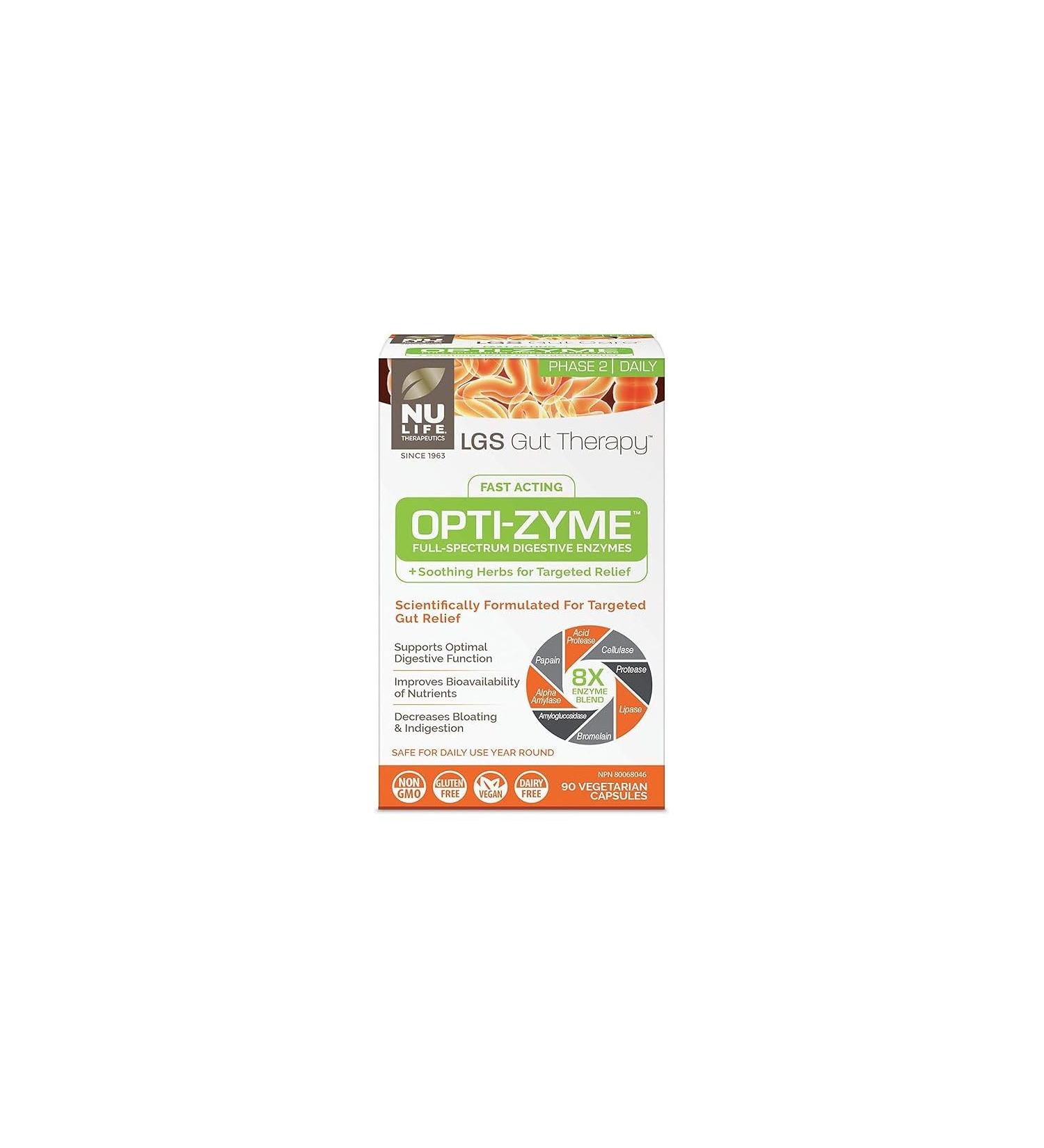 LGS Gut Therapy Opti-Zyme Fast Acting Full Spectrum Intensive Enzymes - Buy Online on GoSupps.com