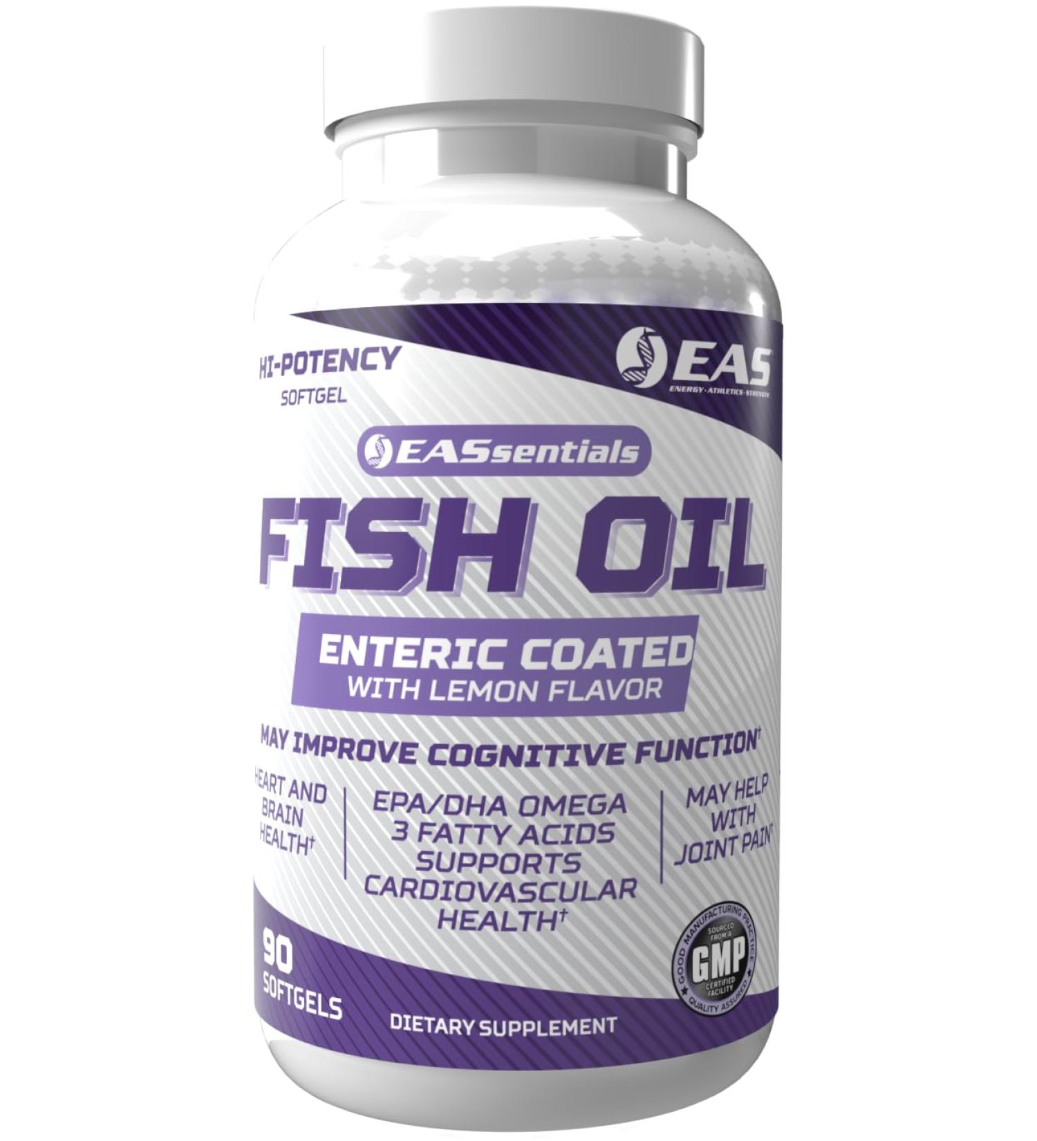Experimental and Applied Sciences High Potency Fish Oil | EPA + DHA Omega-3s Fatty Acids for Heart & Brain Health | Gluten Free, Non GMO | Enteric Coated with Lemon Flavor | 90 Softgels - Buy Online on GoSupps.com