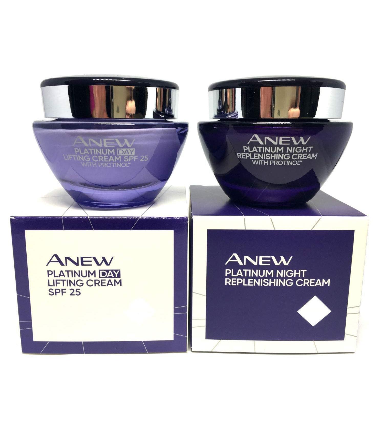 Anew Platinum Day & Night Cream Set - Anti-Aging & Anti-Wrinkle Skin Care Duo - Buy Online on GoSupps.com