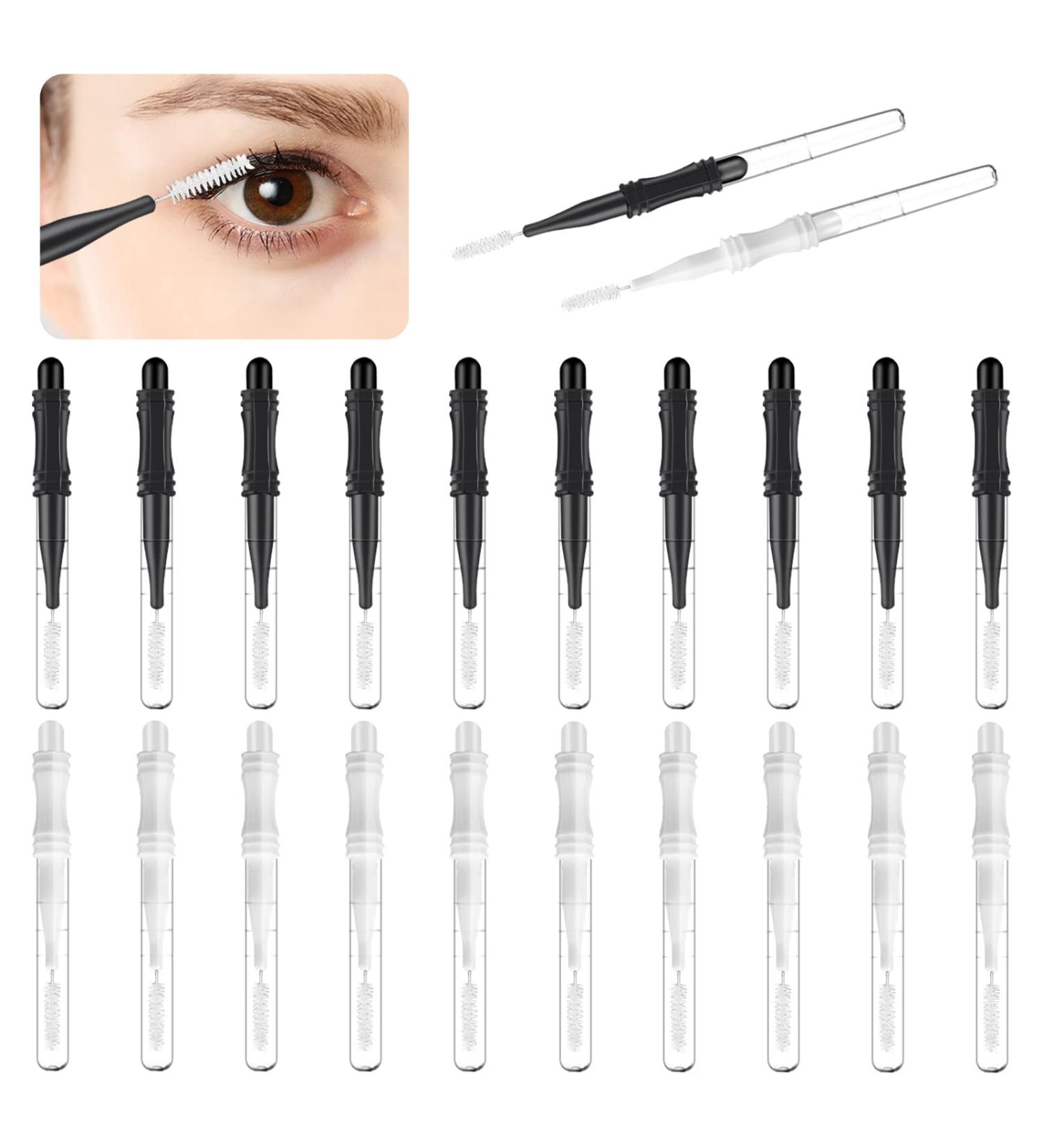 20 Pcs Micro Eyebrow Brush Set with Cap - Professional Brow Lamination & Eyelash Tools - Buy Online on GoSupps.com