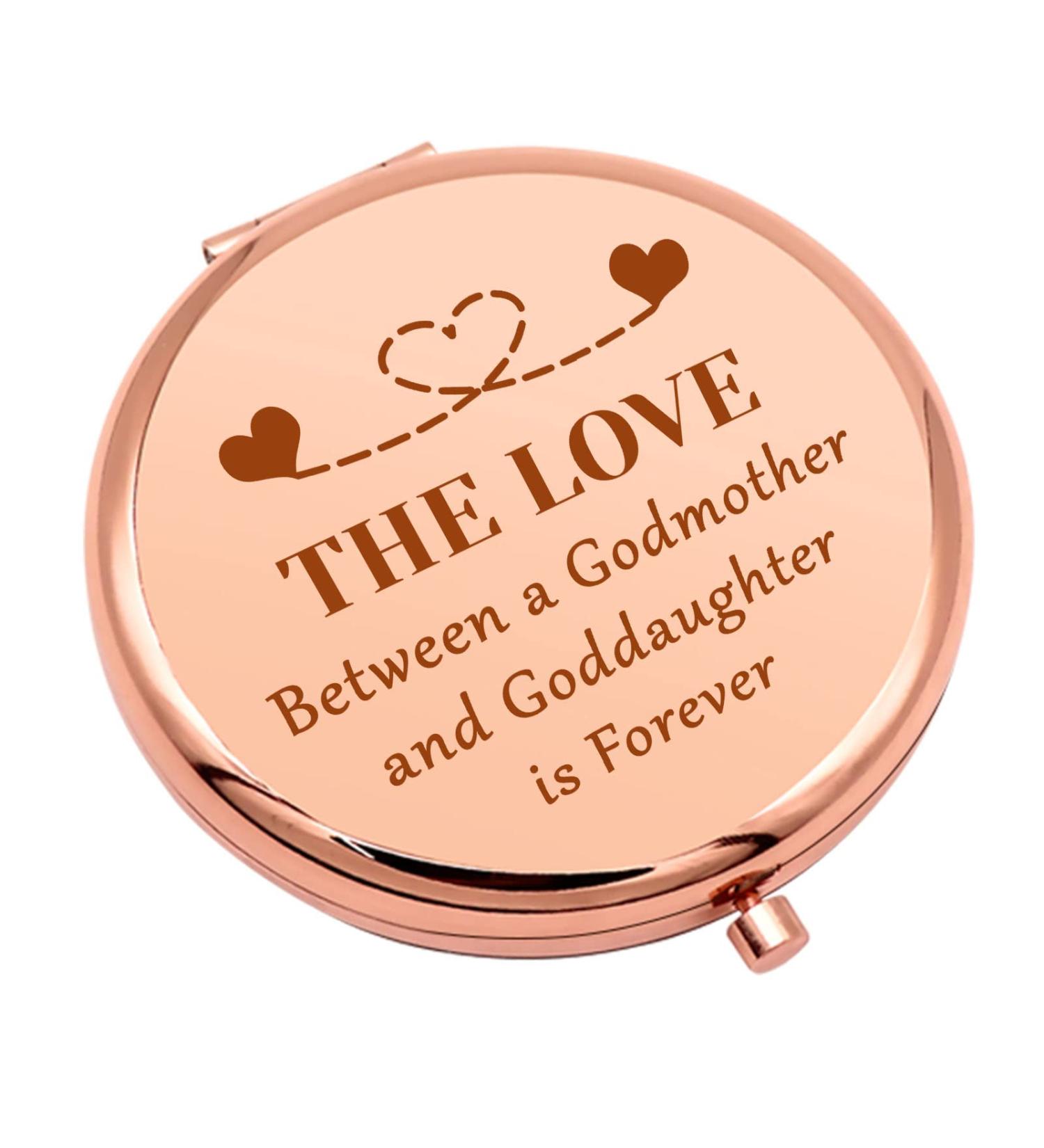 Godmother Goddaughter Compact Makeup Mirror Set - Perfect Baptism & Birthday Gift - Buy Online on GoSupps.com