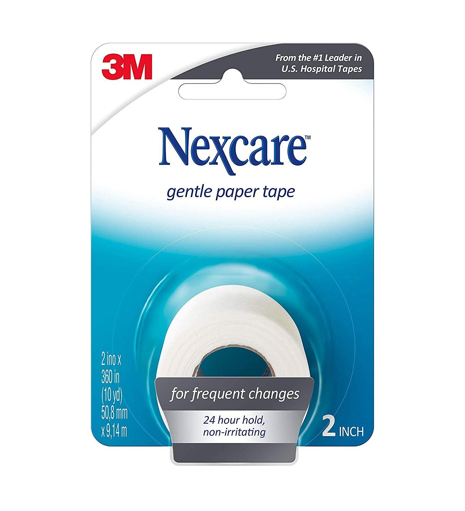 Nexcare Gentle Paper First Aid Tape 2 Inches X 10 Yards Pack of 6