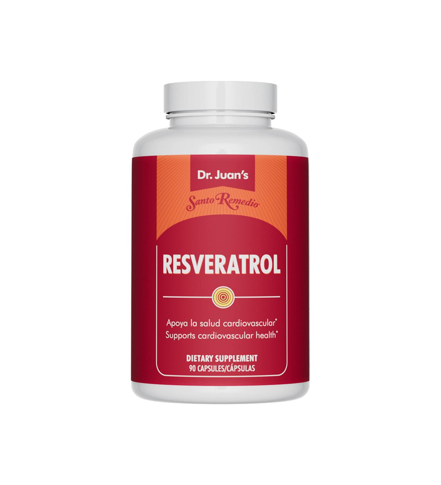 Santo Remedio Trans-Resveratrol 200 mg Supplement Cardiovascular & Antioxidant Support* Plant-Based & Vegan Gluten Free No Artificial Colors 90 Vegetarian Capsules Wellness Gift for Adults - Buy Online on GoSupps.com