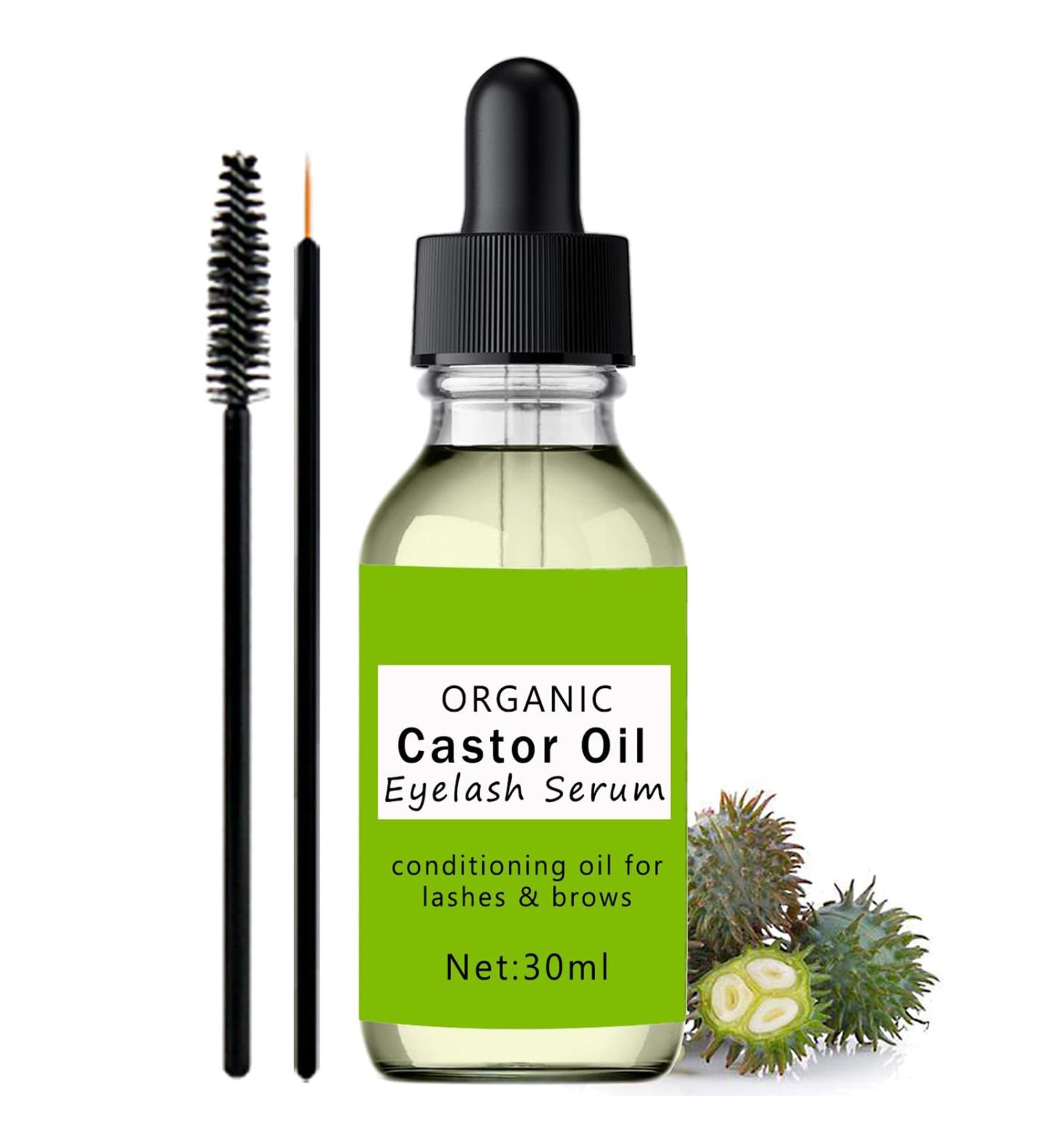 Castor Oil Hair Growth Oil Efficient Organic Castor Oil For Eyelashes And Eyebrows Promotes Hair Eyebrow And Eyelash Growth Skin Hydrates And Nourishes Conditioning Oil - Buy Online on GoSupps.com