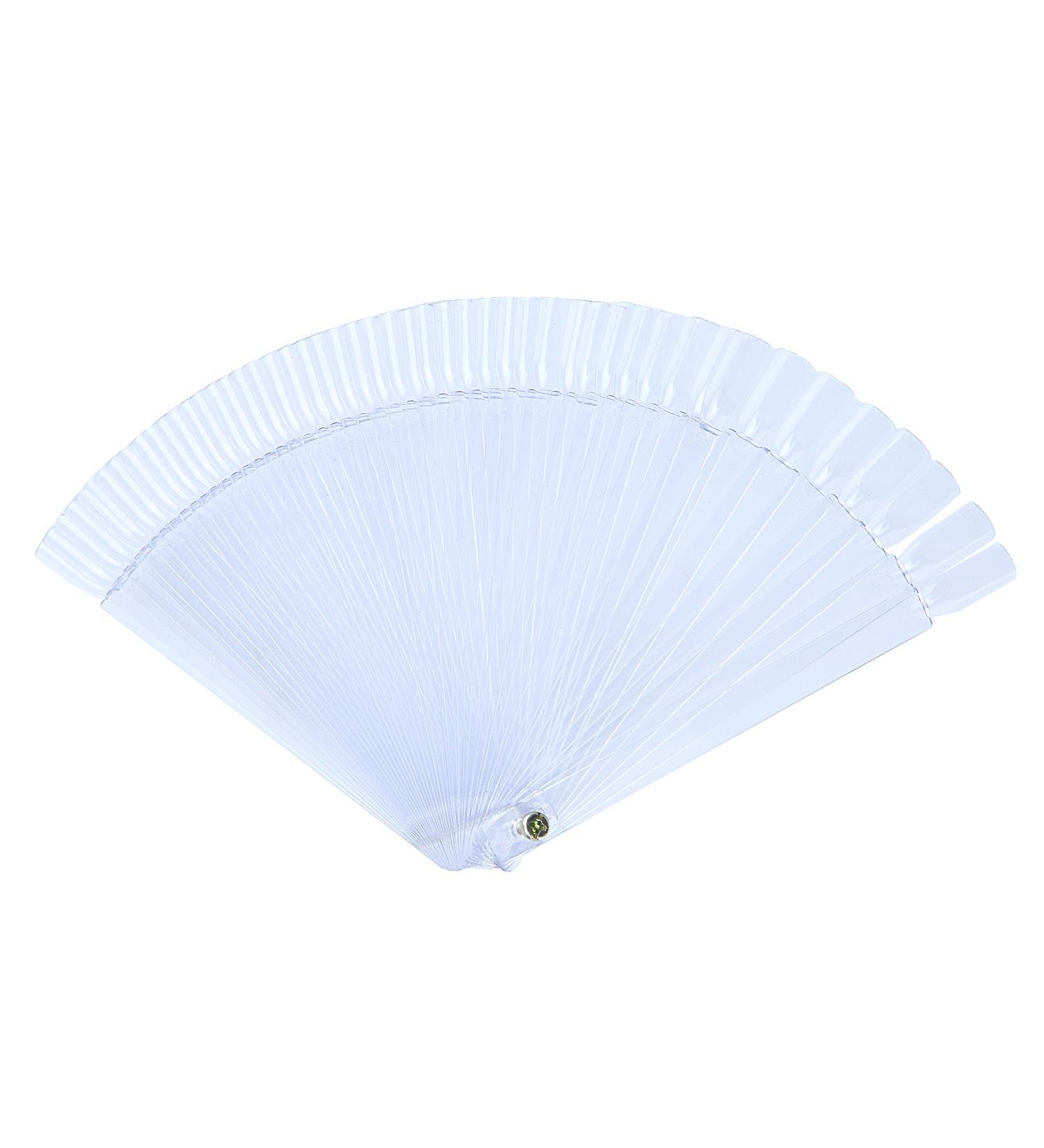 Adecco LLC 50 PCS Transparent Nail Swatches Sticks - Fan-shaped Nail Art Tips for Display & Practice | Metal Screw Holder - 50 Pack - Buy Online on GoSupps.com