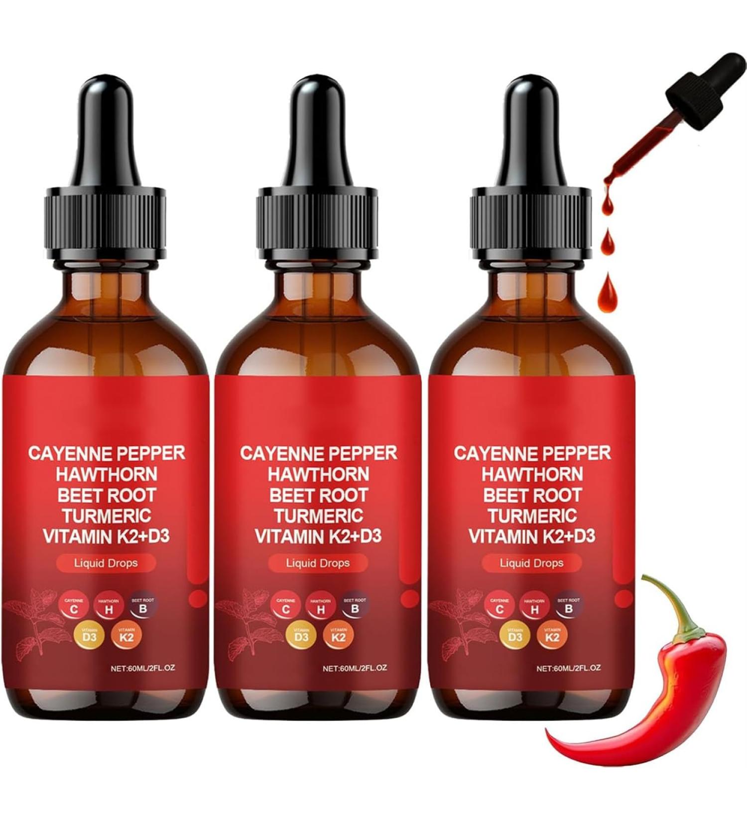 Rethes Gouttes de poivre de Cayenne gouttes Aeluro Cayenne liquide d'extrait de poivre de Cayenne Aeluro goutte liquide de poivre de Cayenne naturelle stimulation du m tabolisme formule douce (3) - Buy Online on GoSupps.com