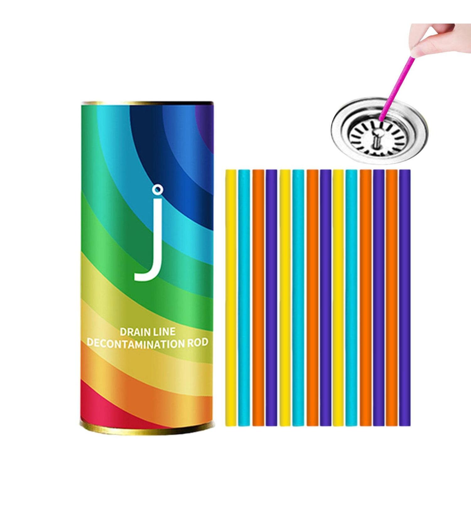 Drain Cleaning Stick - Drain Pipe Cleaning Clog Sticks - 14 Deodorizer Stick for Preventing Clogs Odor Sink Pipe Cleaning Sticks for Drains - Buy Online on GoSupps.com