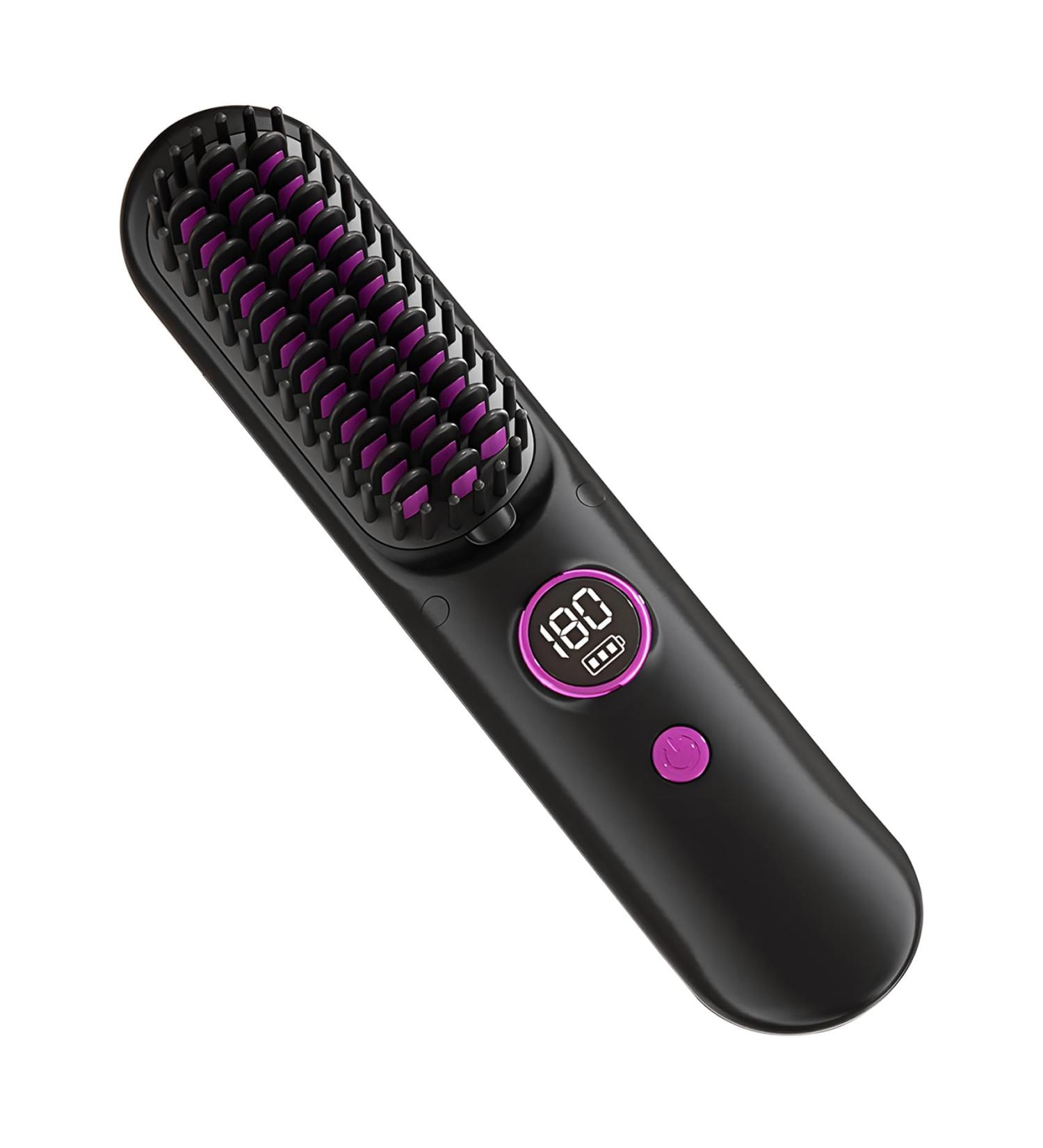 Portable Cordless Hair Straightening Brush - Lightweight Mini Thermal Comb with Negative Ion Technology for Effortless Styling - Buy Online on GoSupps.com