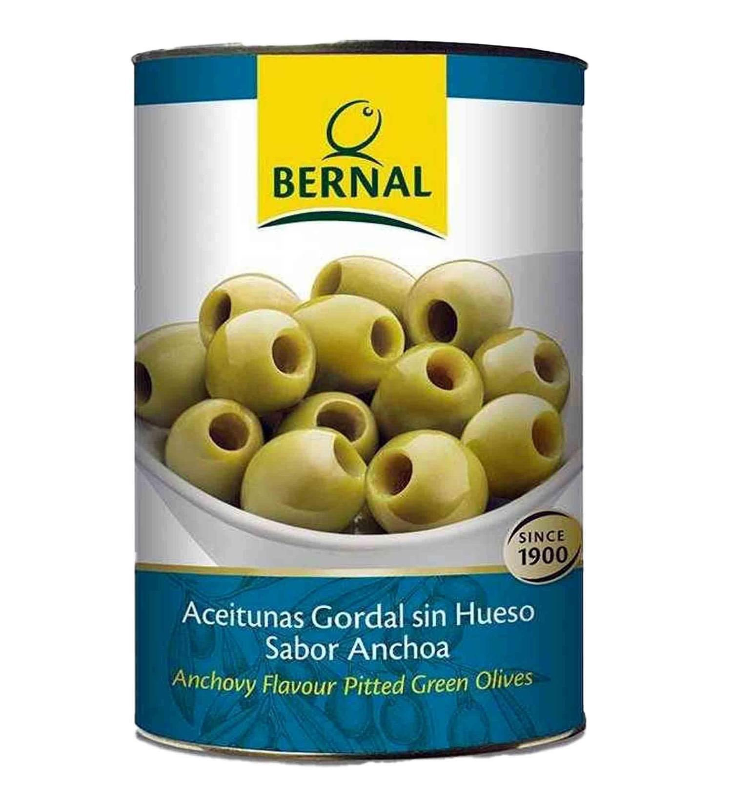 Pitted Green Gordal OLIVES ANCHOVY Flavour ED QUEEN Spanish Olives 4 2KG