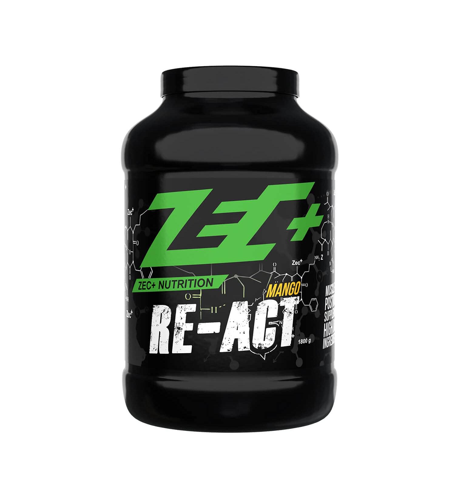 Buy ZEC+ Nutrition Re-act Post-Workout Shake 1800g - Mango Flavor | All-in-One Formula with Essential Amino Acids Creatine-AKG Glutamine AKG Vitamins & Minerals | International Shipping Available - Buy Online on GoSupps.com