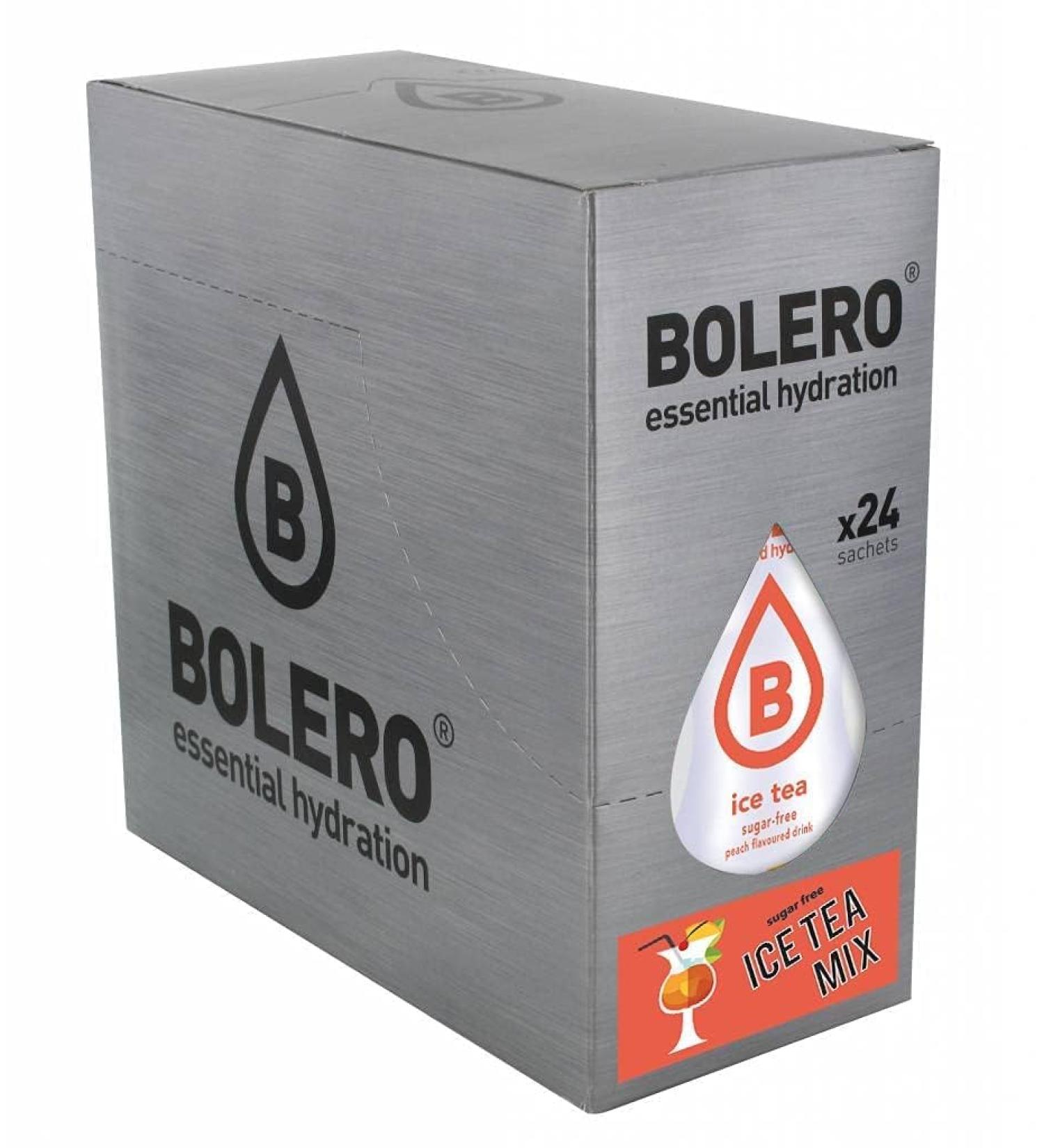 Bolero Ice Tea Mix - Sugar-Free Beverage Powder for Diabetics | Iced Lemon Peach & Maracuja | 24x8g Packs - Buy Online on GoSupps.com