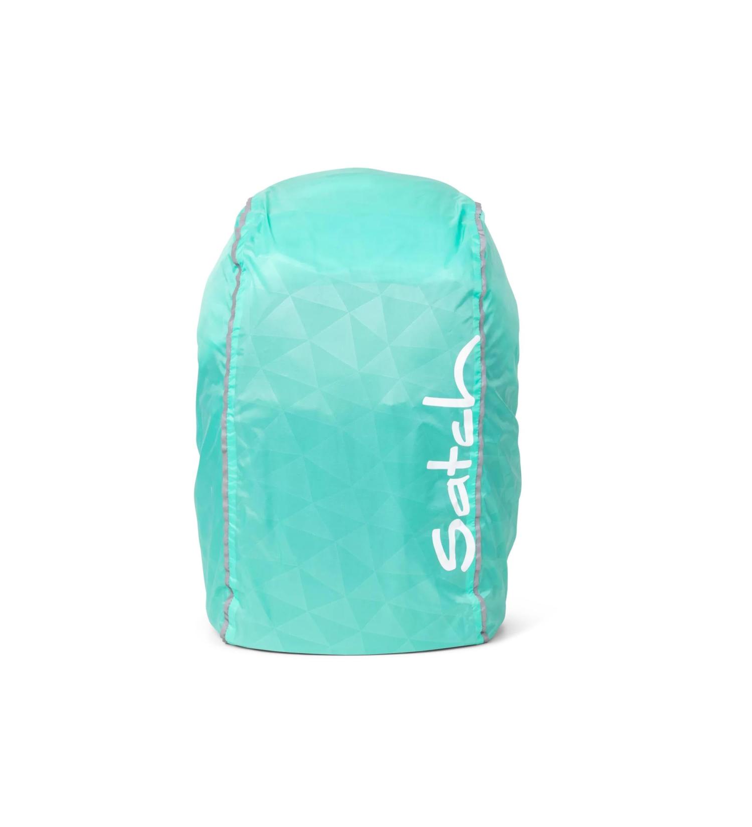 satch rain cover for school backpacks waterproof and dirt-repellent with reflectors Rain Cape Mint - Mint