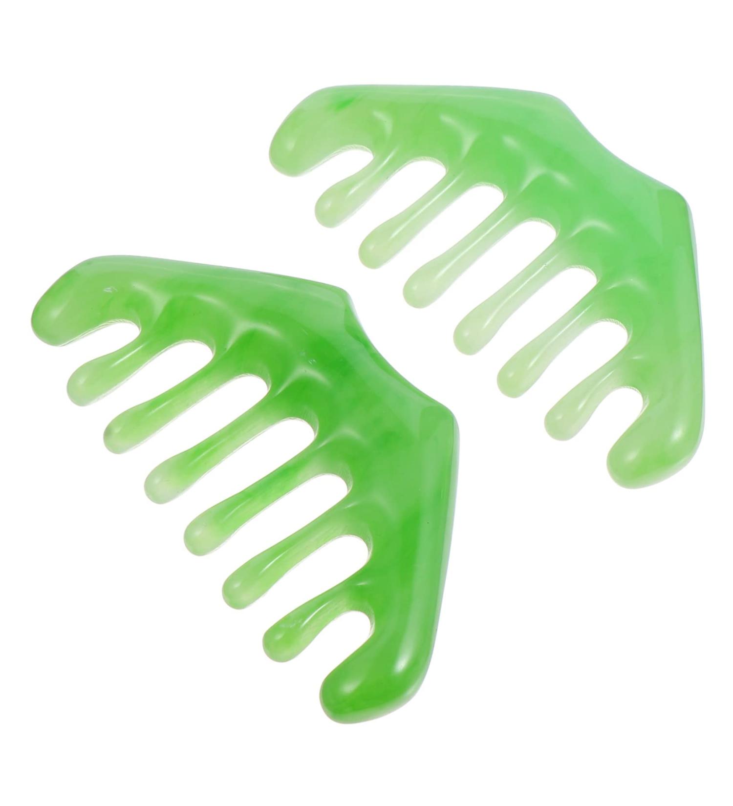 FOMIYES 6-Pack Jade Massage Comb Set - 8 Teeth Scalp Scratchers for Women - Relaxing Hair & Meridian Massager - Buy Online on GoSupps.com