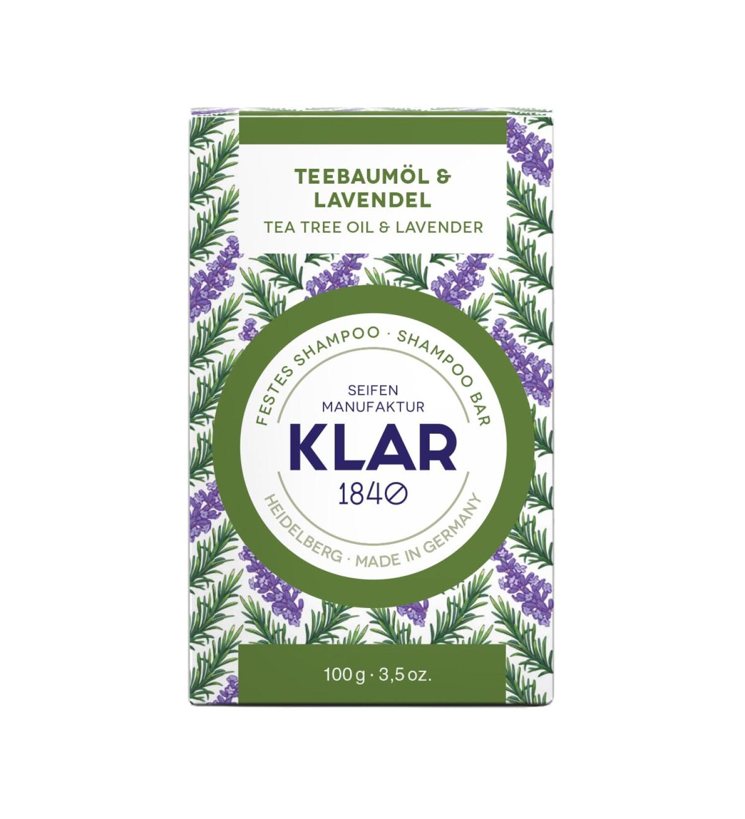 Klar Soap solid conditioner tea tree oil & lavender 100g (against dandruff) suitable for flaky hair 11184