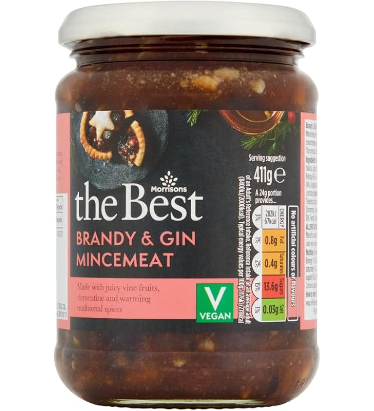 Morrisons Brandy & Gin Mincemeat, 411g