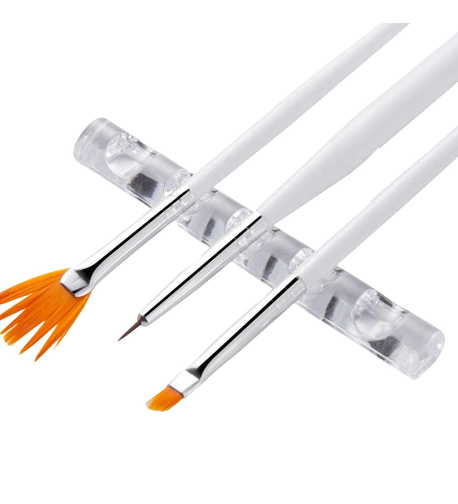 Holder - 5-Grids Painting Brush Stand Clear Organizer Holder for Drawing Pens Manicure Nail Carving Pencils Rowces - Buy Online on GoSupps.com