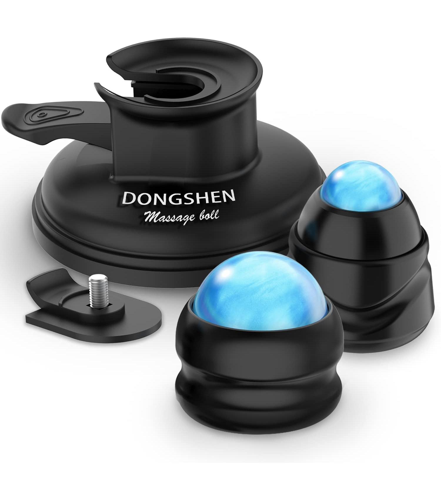DONGSHEN Manual Massage Balls Set - Mountable Lacrosse Ball for Deep Tissue Trigger Point Massager - Ideal for Back, Neck, Foot, Calf, Leg, Arm - 1 Pack - Buy Online on GoSupps.com