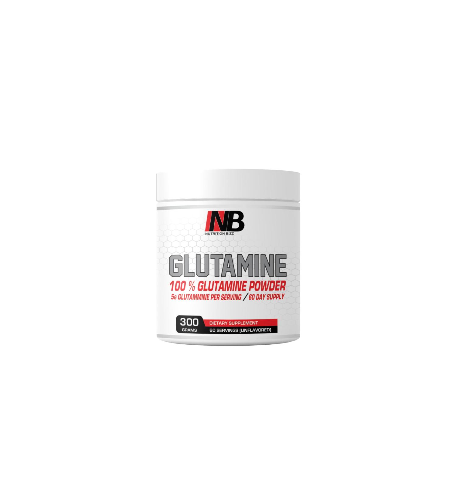 Buy Unflavored Glutamine Powder 300g | 60 Days Supply | 5g L-Glutamine per Serving - International Shipping Available - Buy Online on GoSupps.com