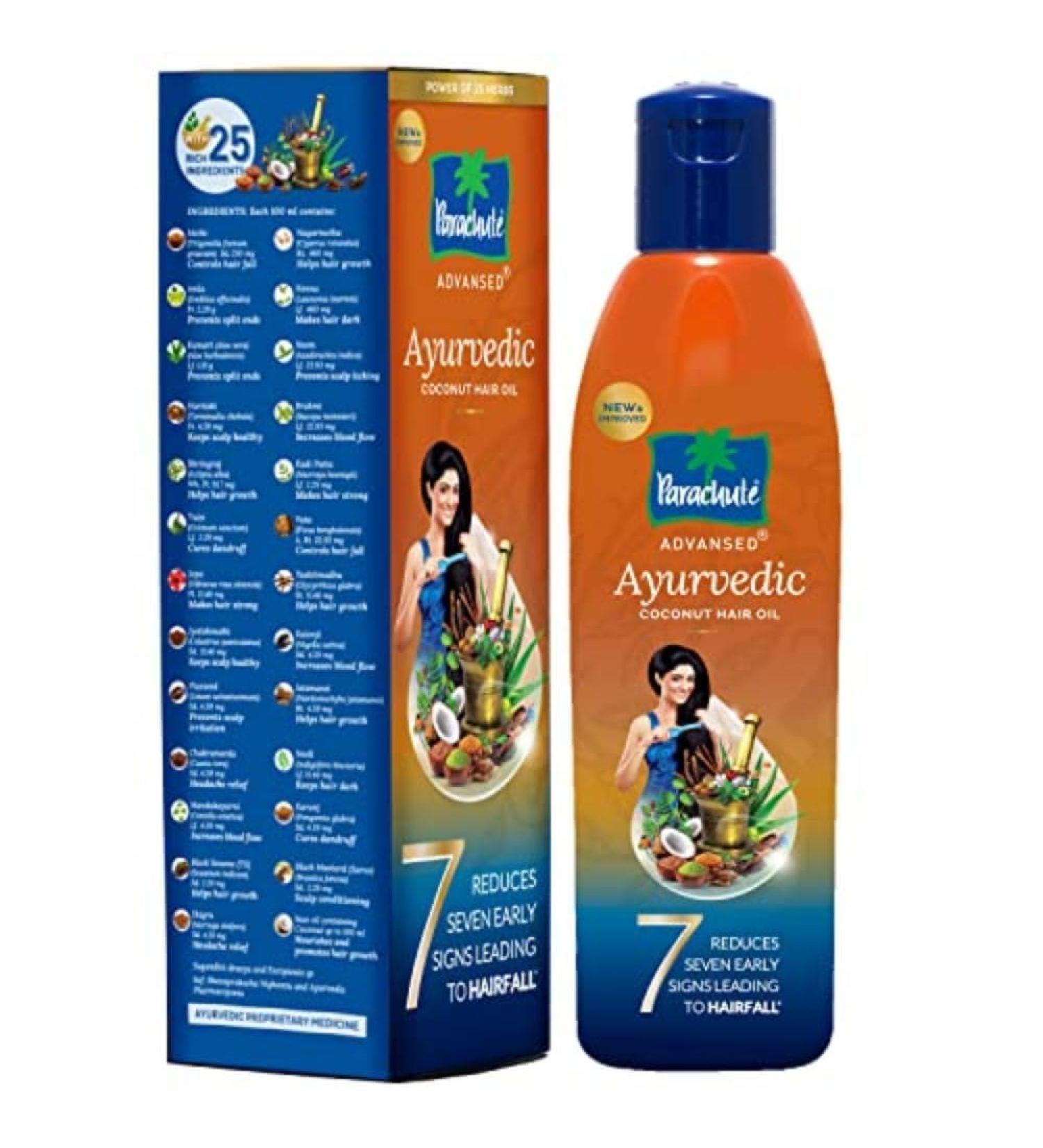 Buy Advansed Ayurvedic Coconut Hair Oil with Neem Amla & Bhringraj | 22 Natural Herbs for Dandruff & Hair Fall - 300ml - Buy Online on GoSupps.com