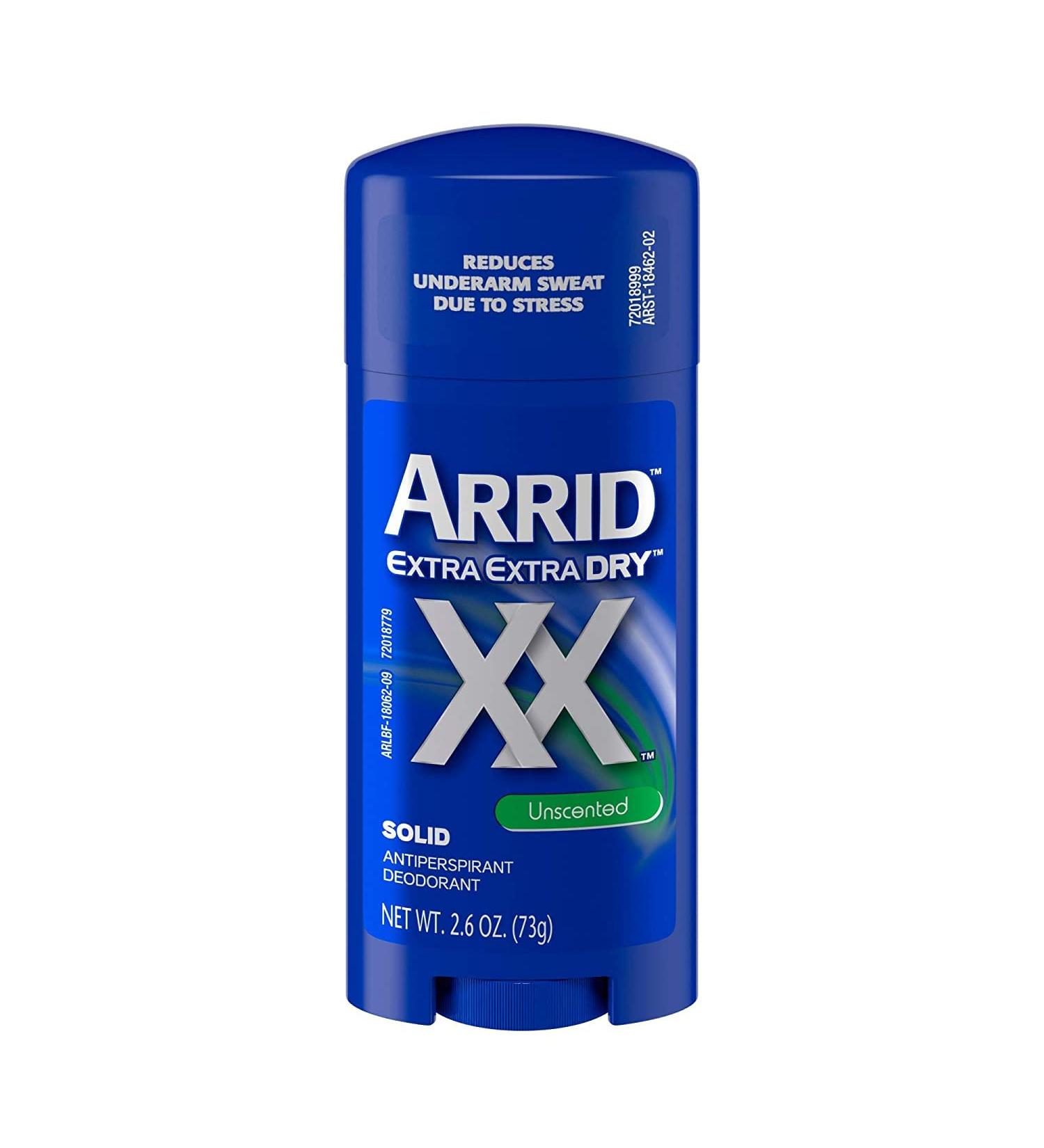 ARRID XX Anti-Perspirant Deodorant Solid Unscented 2.6 oz (Pack of 12) 2.6 Ounce (Pack of 12) - Buy Online on GoSupps.com