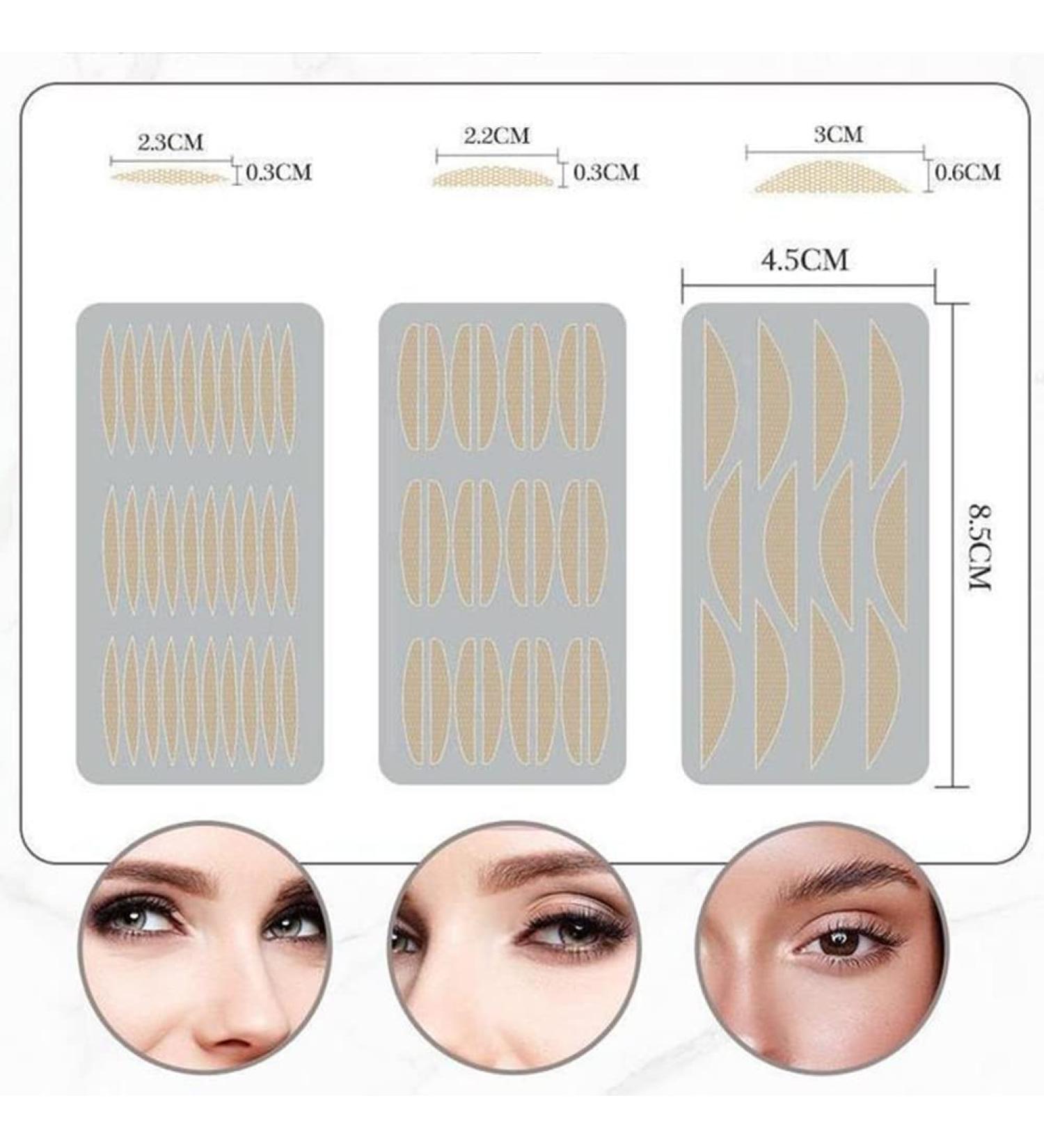 60 Pairs Invisible Double Eyelid Stickers - Waterproof & Natural Adhesive Eyelid Lifting Tape for Women - Buy Online on GoSupps.com