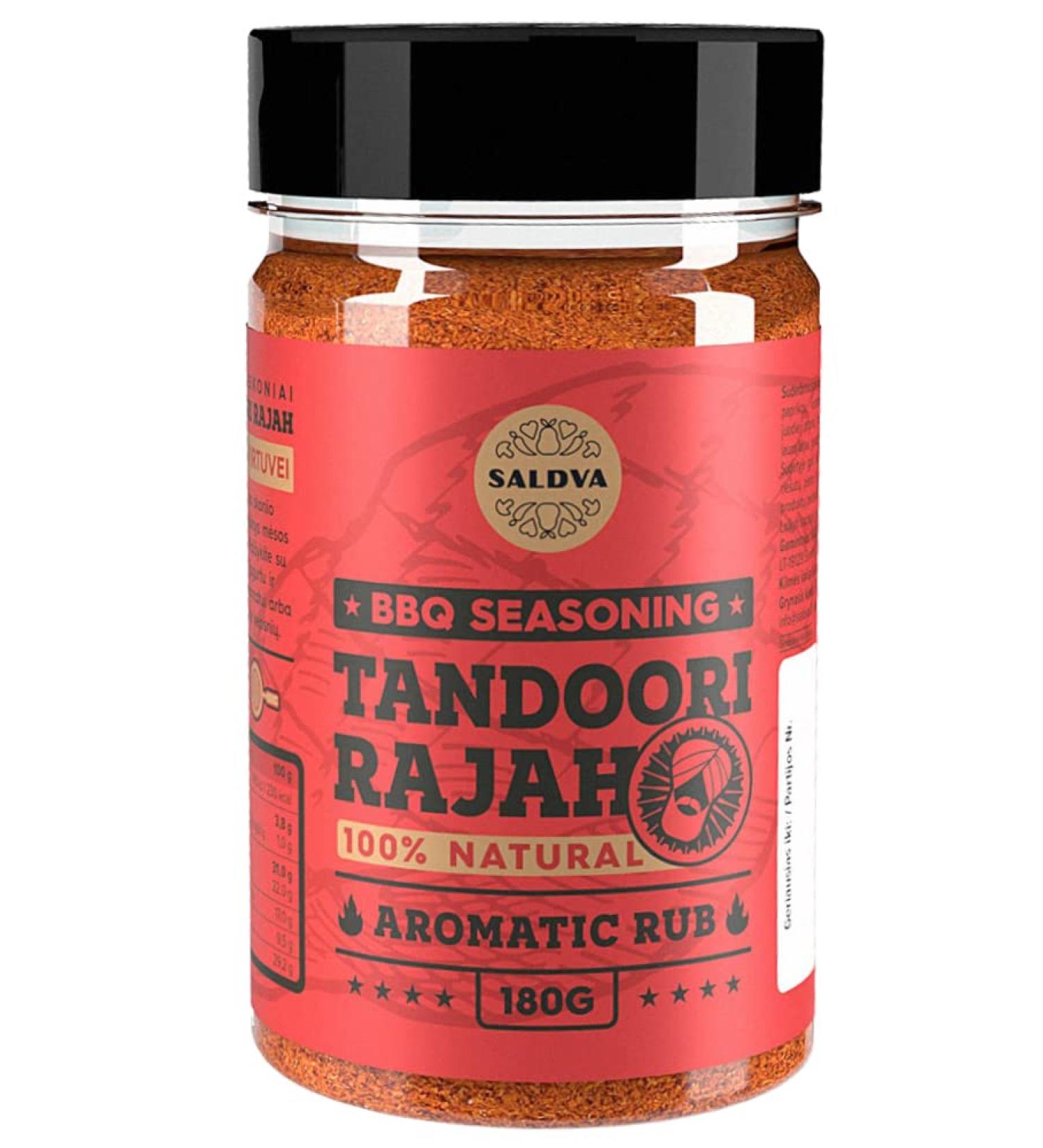 Tandoori Rajah Aromatic Rub - 100% Natural BBQ Seasoning - Intense Flavor for Meat Steaks - Large 180g Jar - Buy Online on GoSupps.com