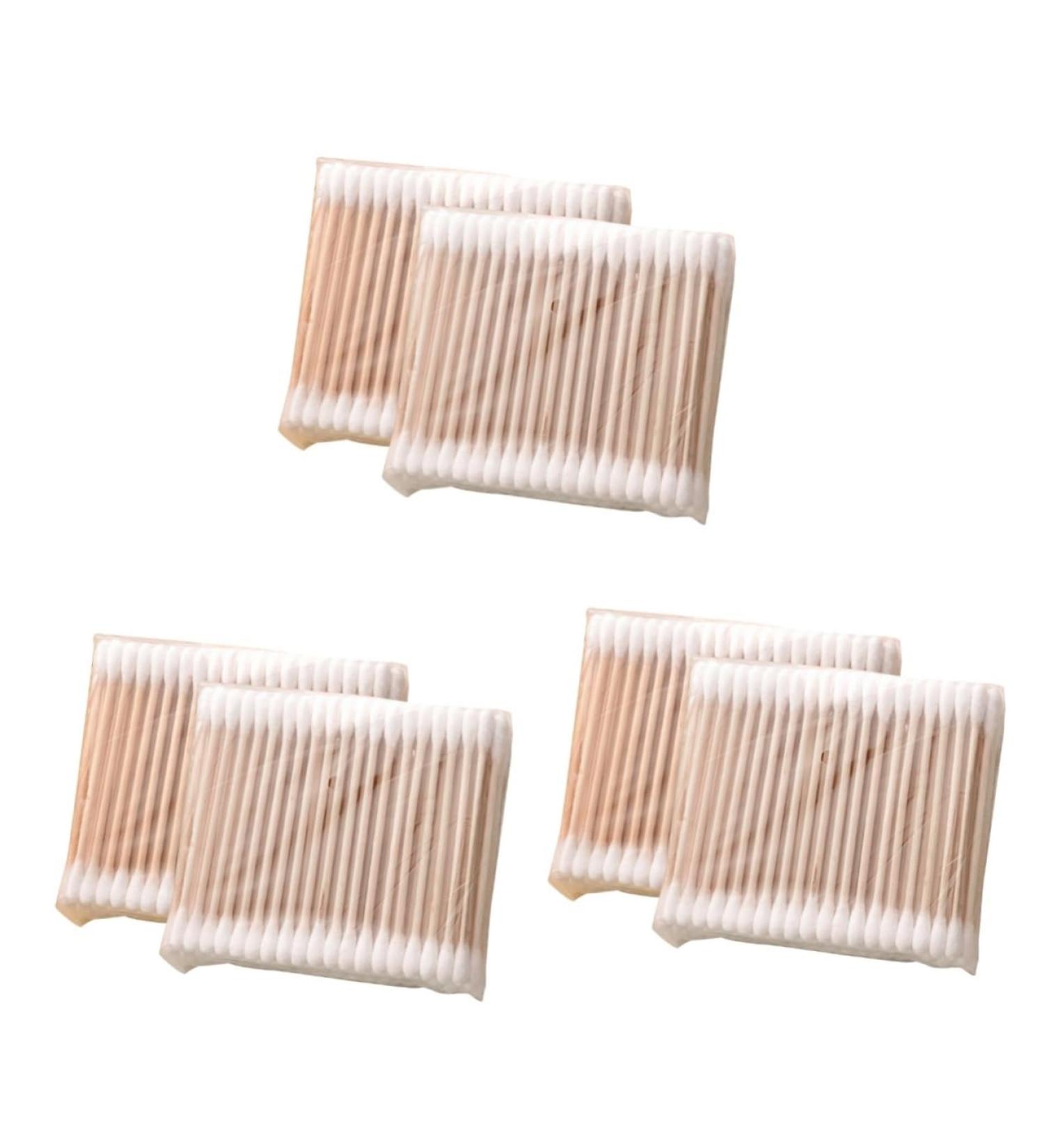 FRCOLOR 15 Packs Double Tipped Cotton Swabs - Disposable Makeup Cotton Swabs with Soft Wooden Sticks | Buy Internationally - Buy Online on GoSupps.com