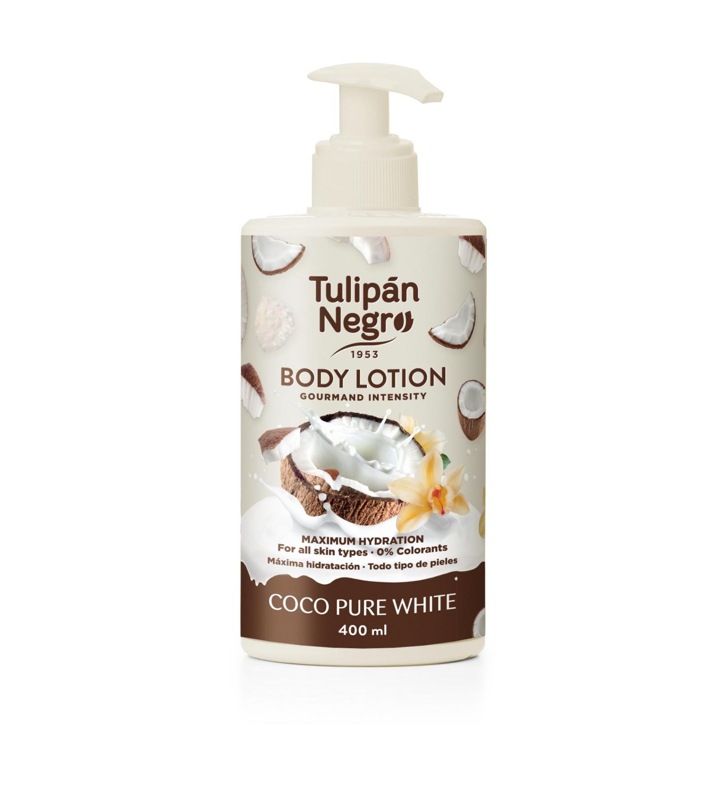 TULIPAN NEGRO TULIPAN BODY LOTION PURE COCONUT WHITE 400 ML - Buy Online on GoSupps.com