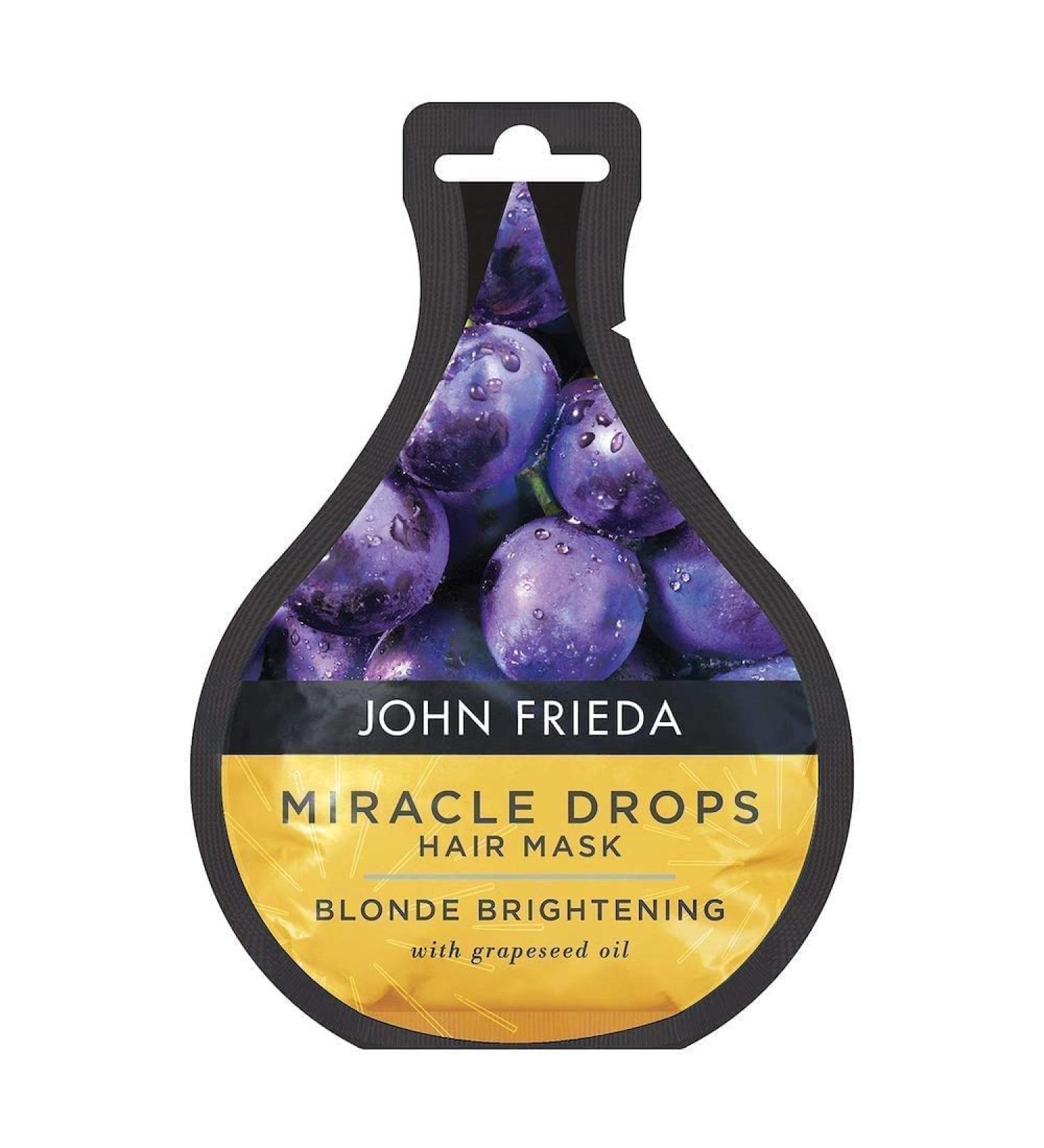 John Frieda Miracle Drops Blonde Brightening Hair Mask for Blonde Hair  25 ml 0.85 Fl Oz (Pack of 1)