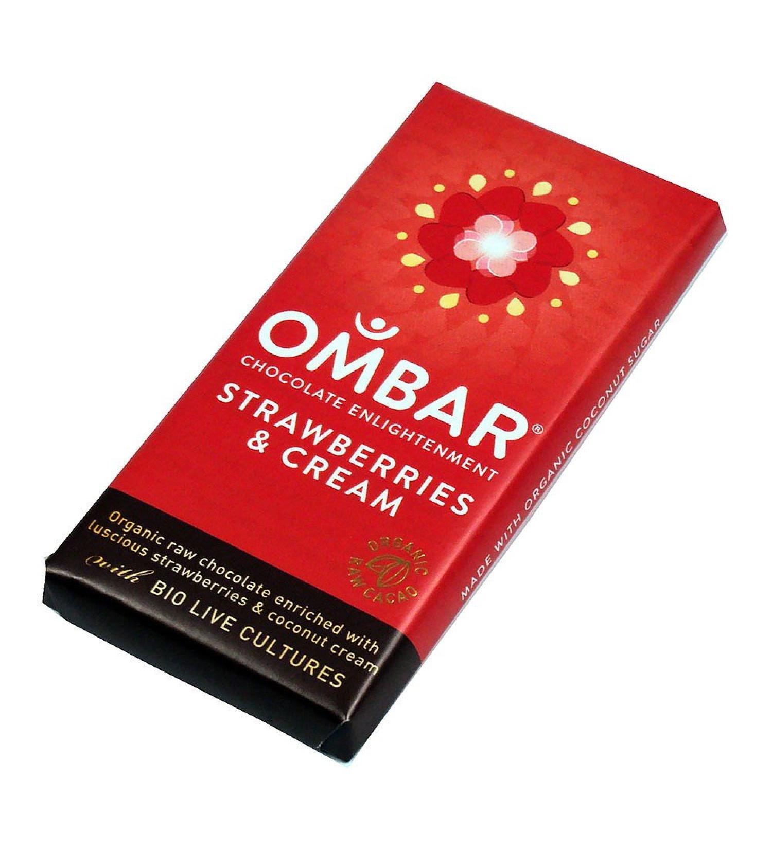Ombar Raw Chocolate | Strawberry Mylk Raw Chocolate | 3 x 35g