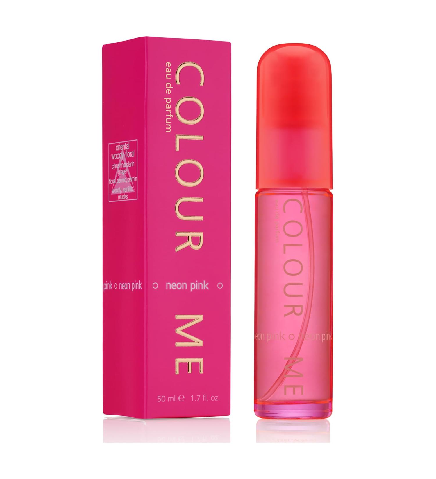 Colour Me Neon Pink by Milton-Lloyd - Perfume for Women - Amber Floral Woody Scent - Mandarin and Ginger Notes - Blended with Jasmine and Vanilla - for Vibrant Ladies - 1.7 oz EDP Spray Neon Pink 1.7 Fl Oz (Pack of 1) - Buy Online on GoSupps.com