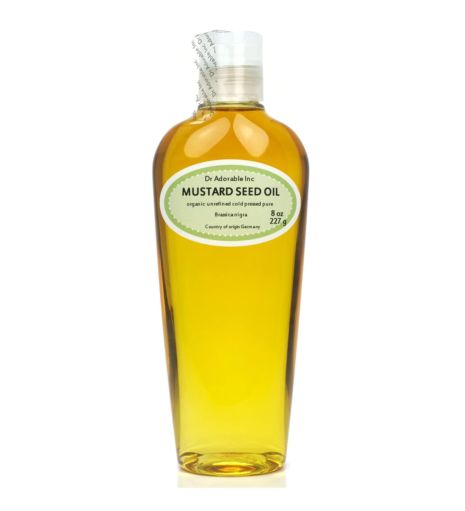 Dr Adorable - 8 oz - Mustard Seed Oil - Unrefined 100% Pure Natural Premium Organic Cold Pressed 8 Fl Oz (Pack of 1) - Buy Online on GoSupps.com