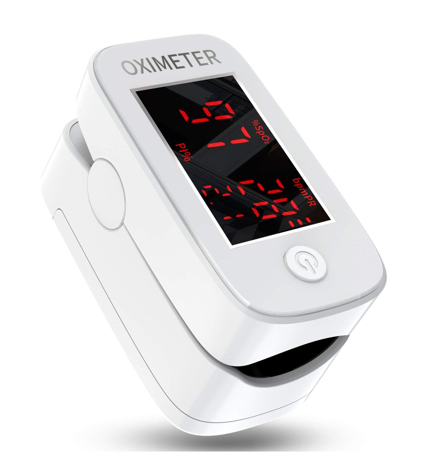 Buy YM103 White Fingertip Pulse Oximeter - Accurate SPO2 & Heart Rate Monitor for Adults & Kids | LED Display for Home & Sports Use - Fast International Shipping - Buy Online on GoSupps.com
