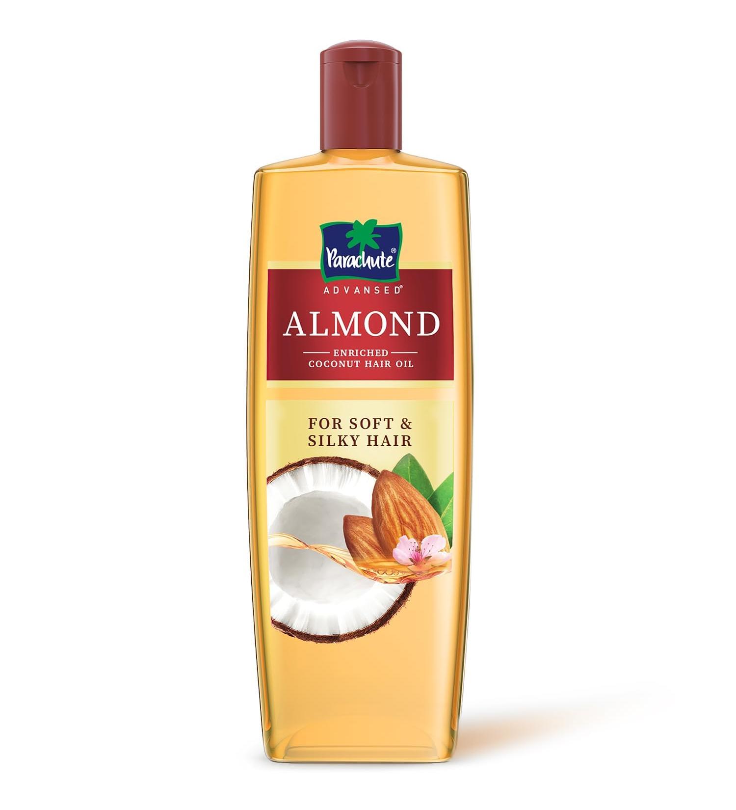 Parachute Advansed Almond-enriched Coconut Hair Oil| Almond Hair Oil| Superfoods Love| Soft & Silky Hair| 300 ML