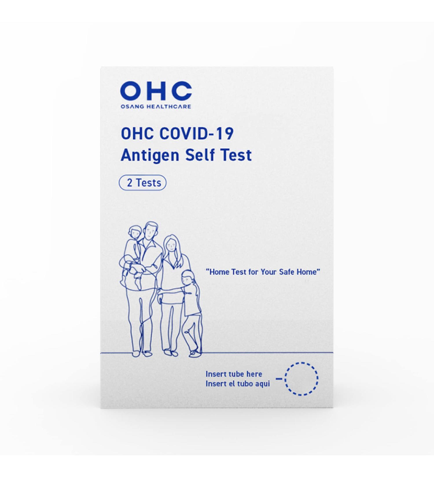 OHC COVID-19 Antigen Self Test 1 Pack - 2 Tests, Results in 15 Minutes, Easy & Non-Invasive Nasal Swab, At-Home Testing Kit - Buy Online on GoSupps.com